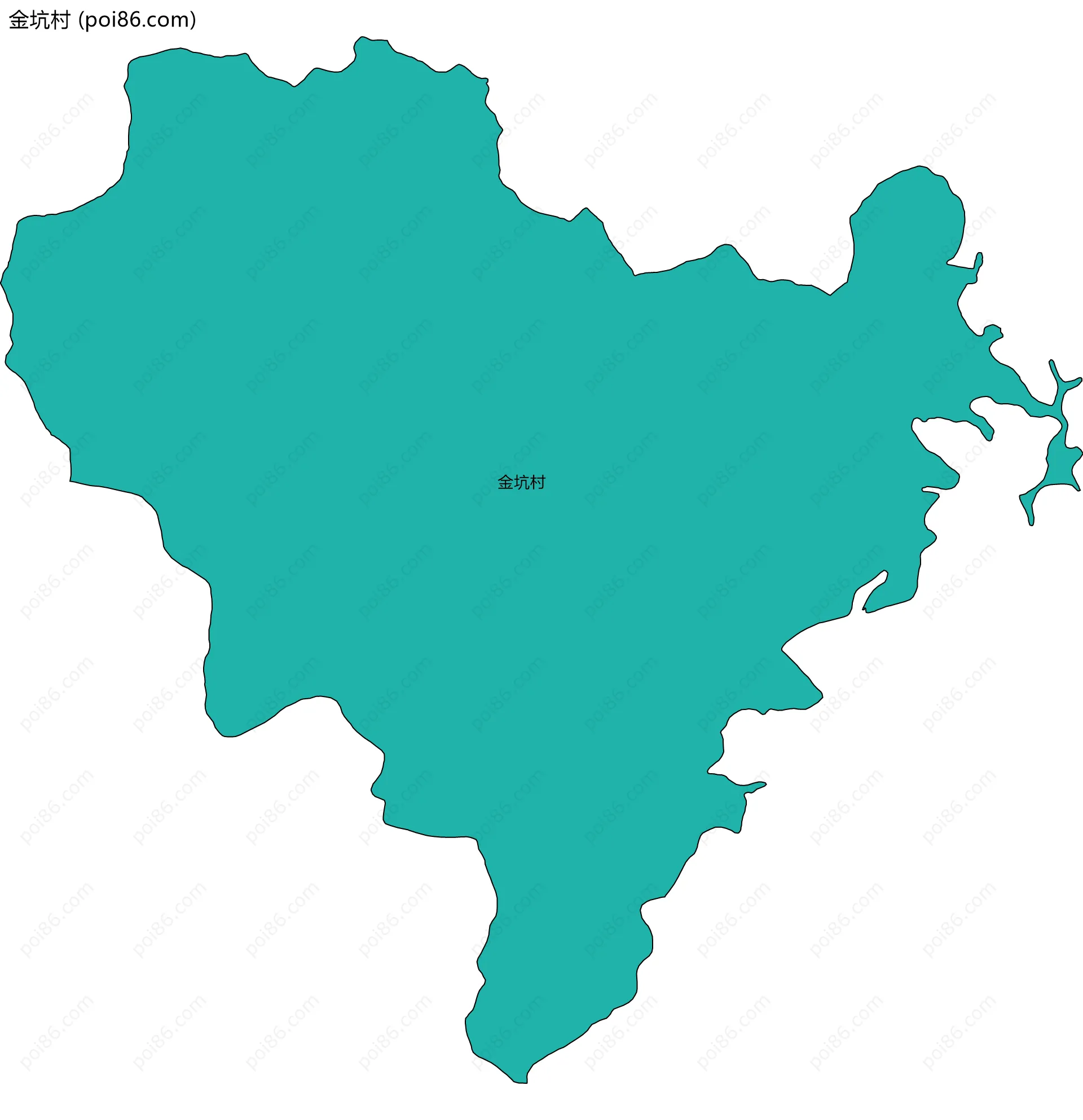 金坑村边界地图