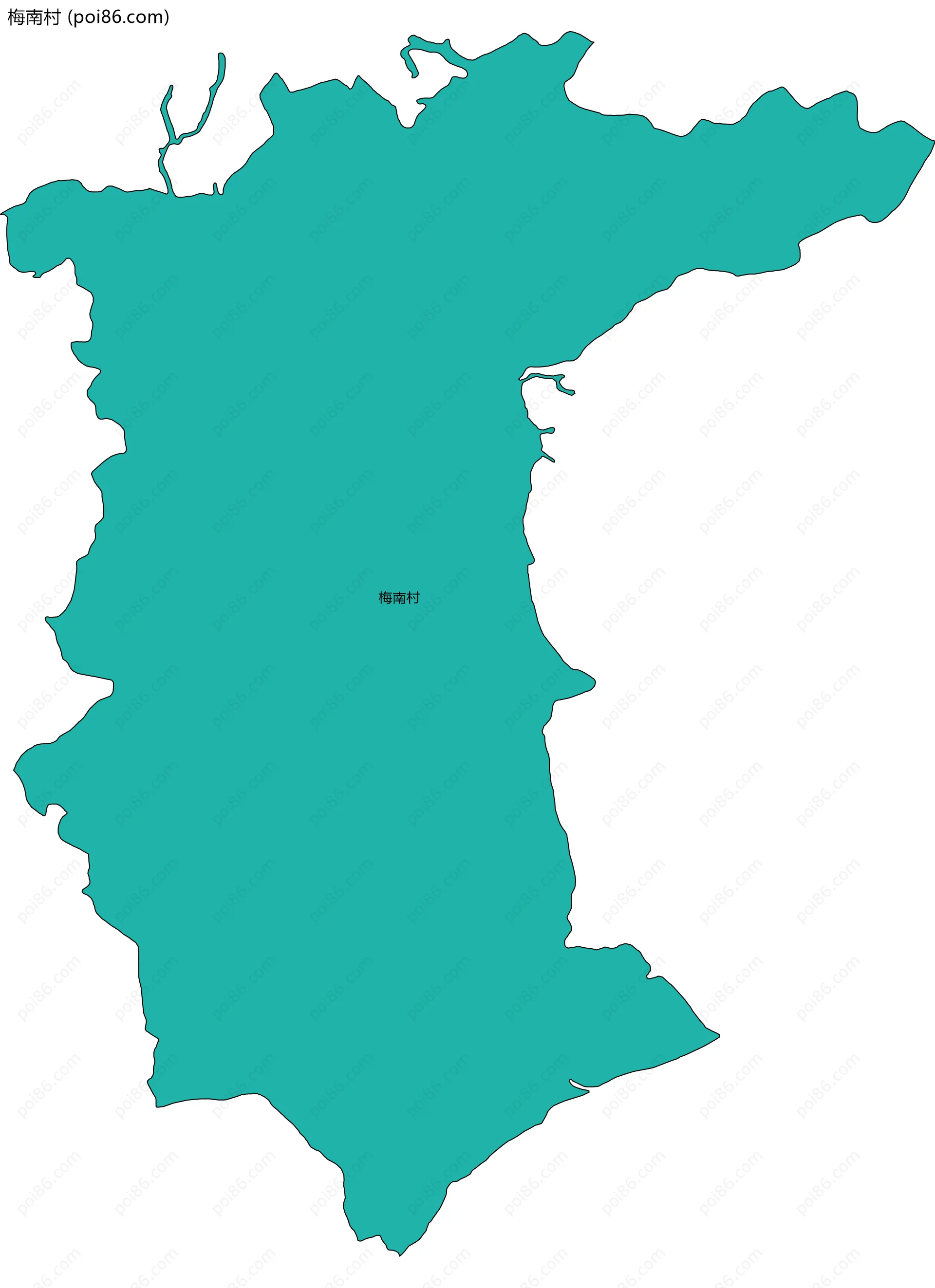 梅南村边界地图