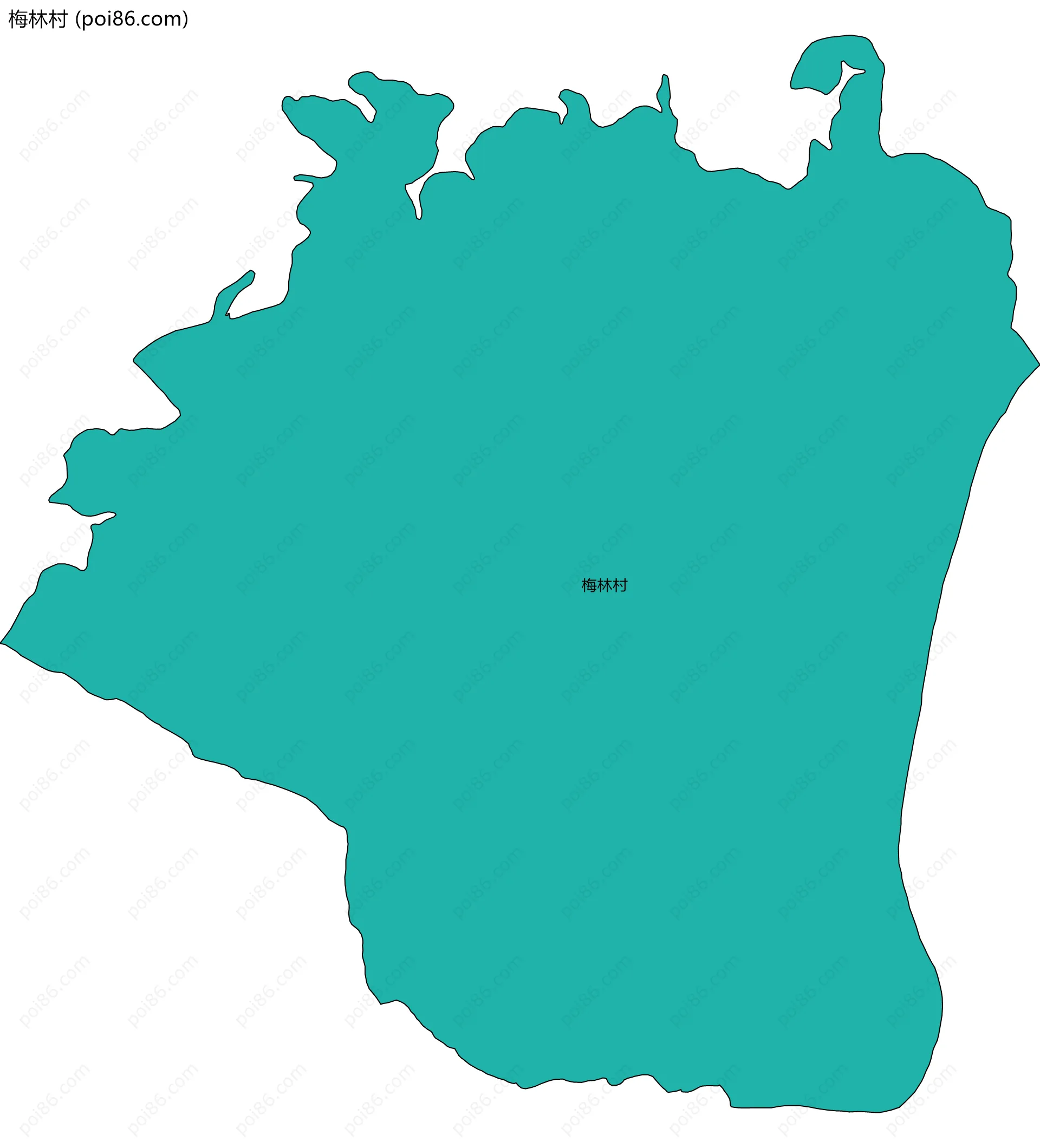 梅林村边界地图