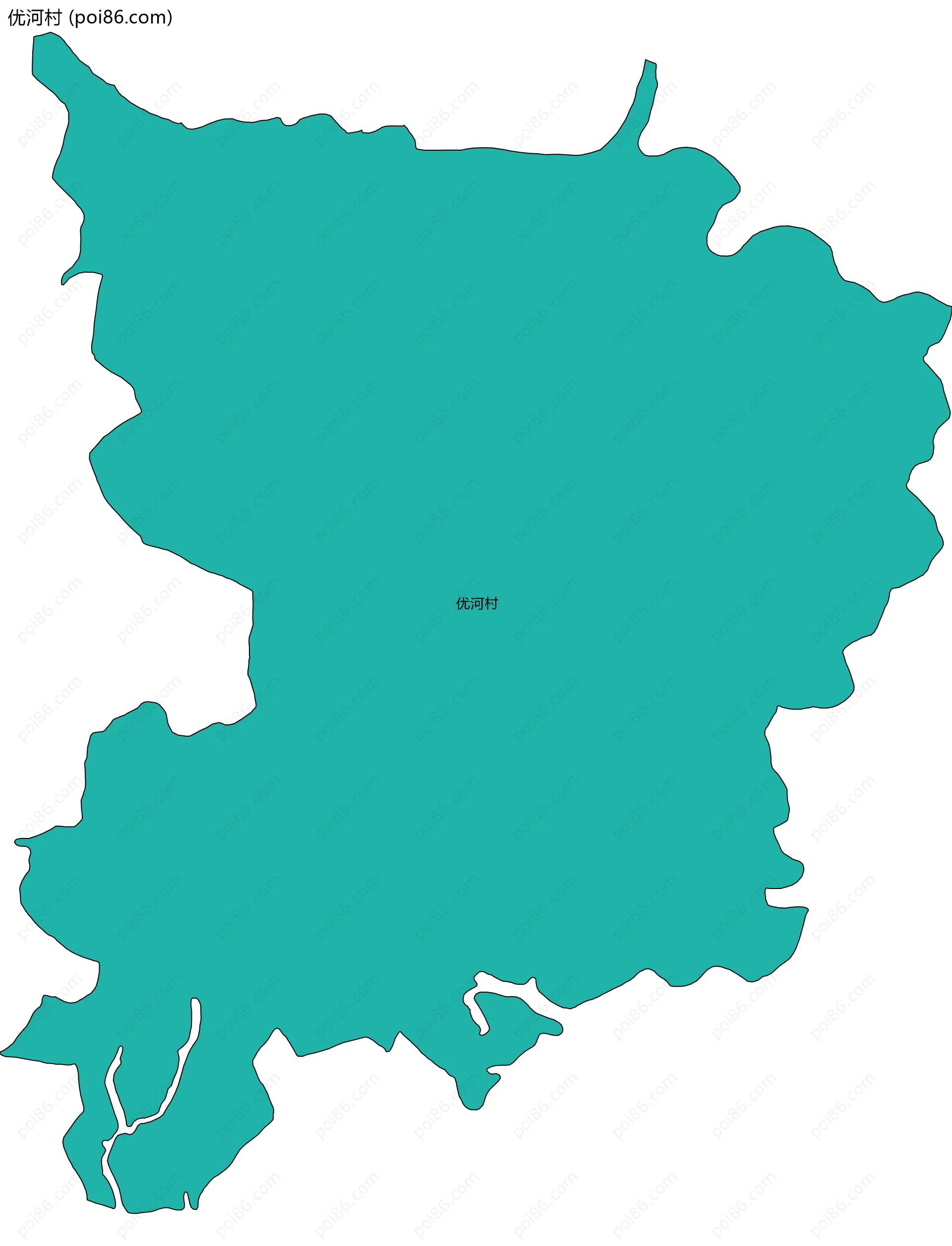 优河村边界地图