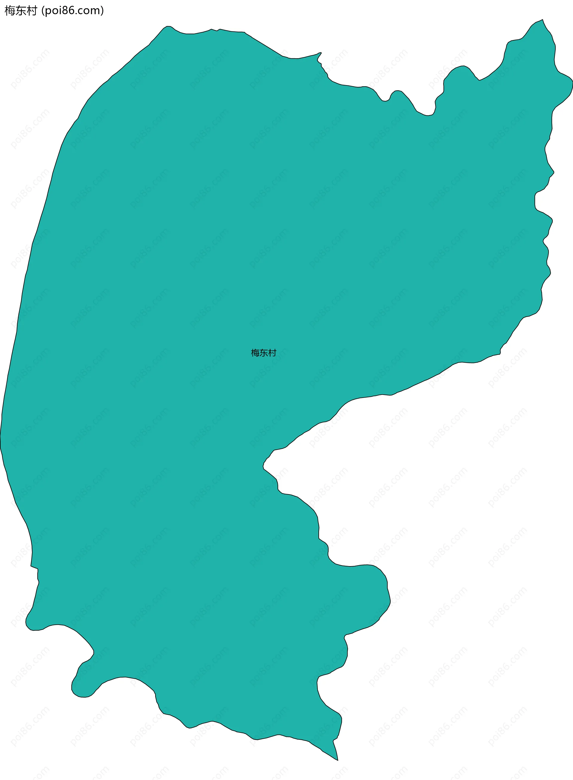 梅东村边界地图