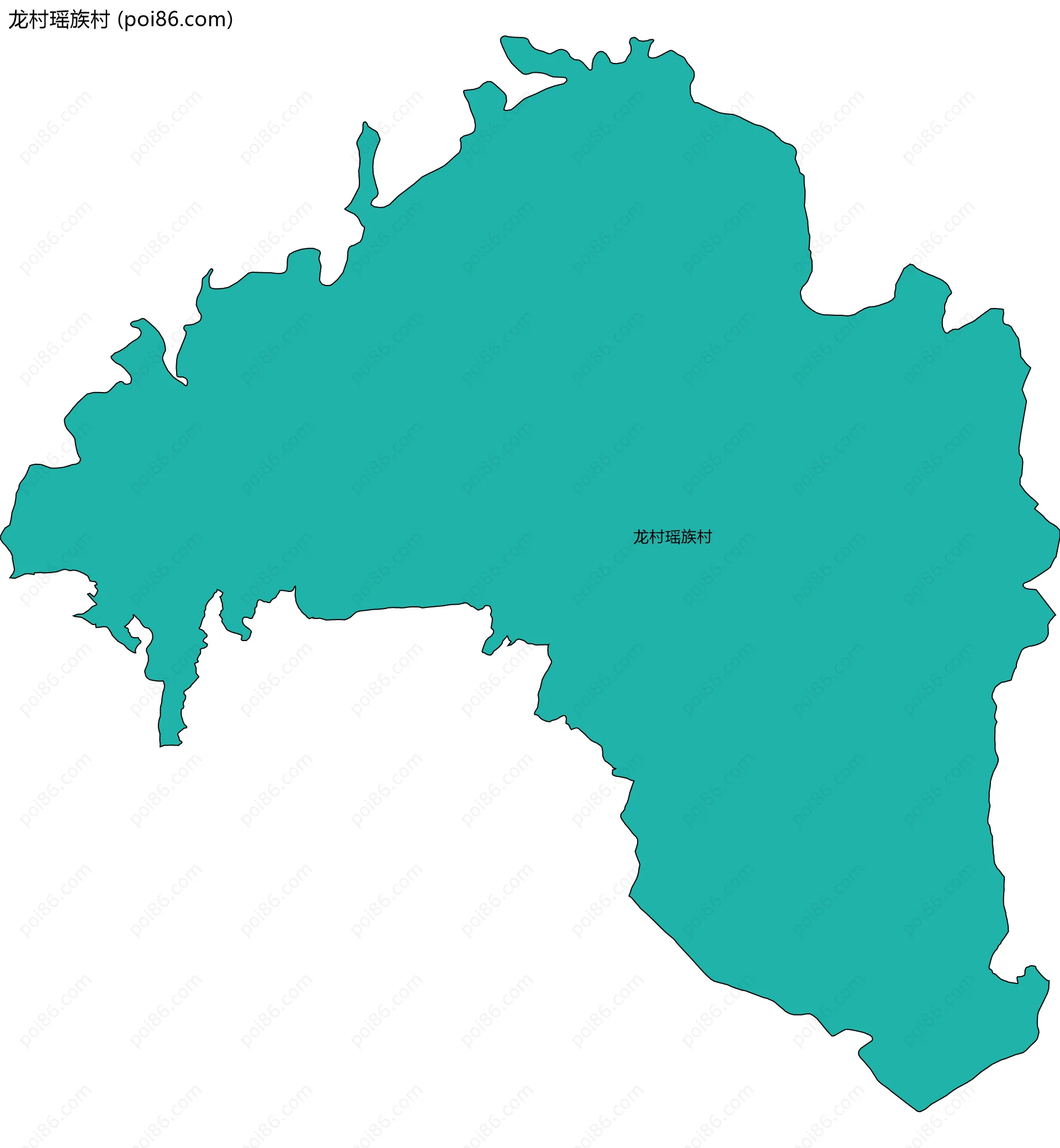 龙村瑶族村边界地图
