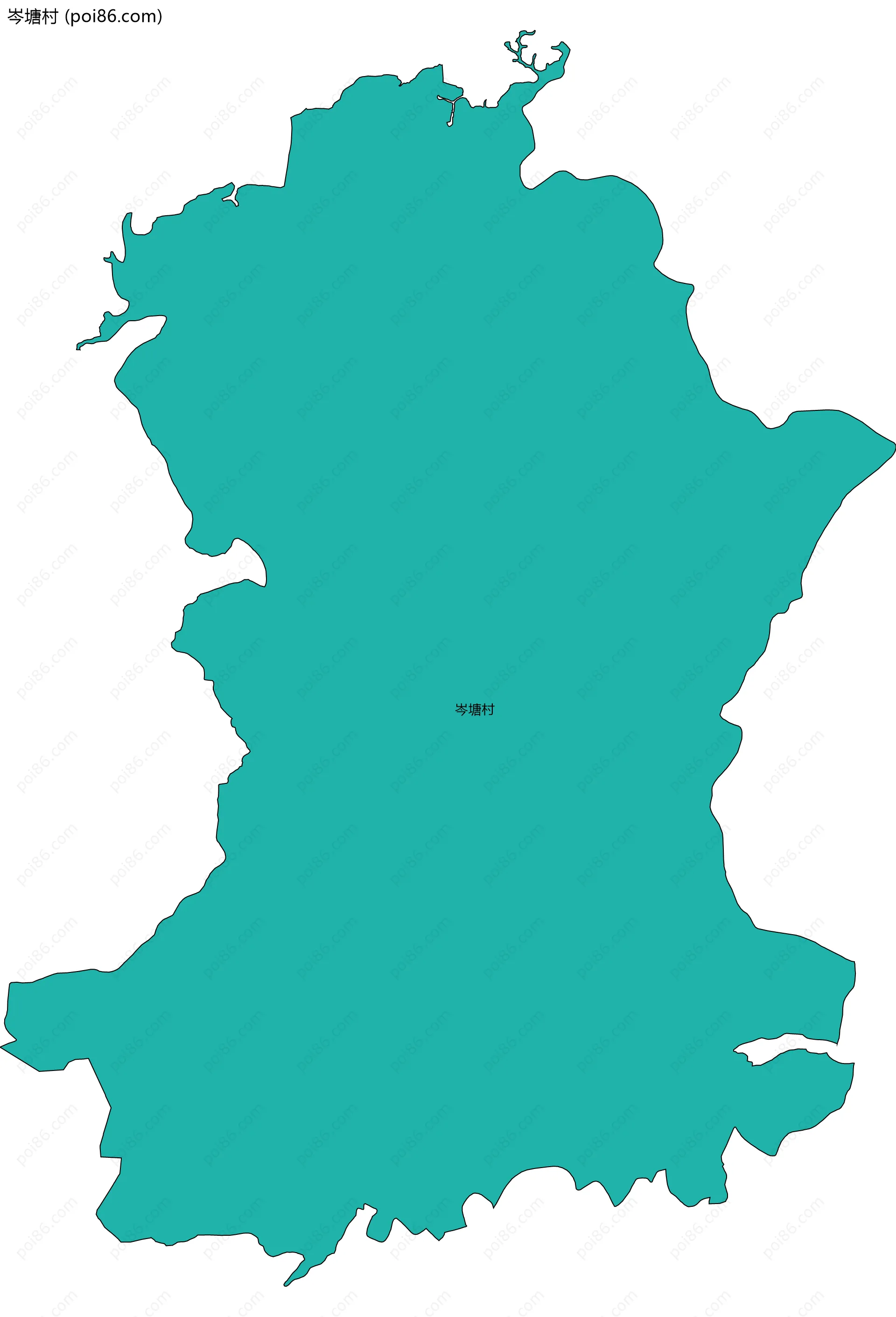 岑塘村边界地图