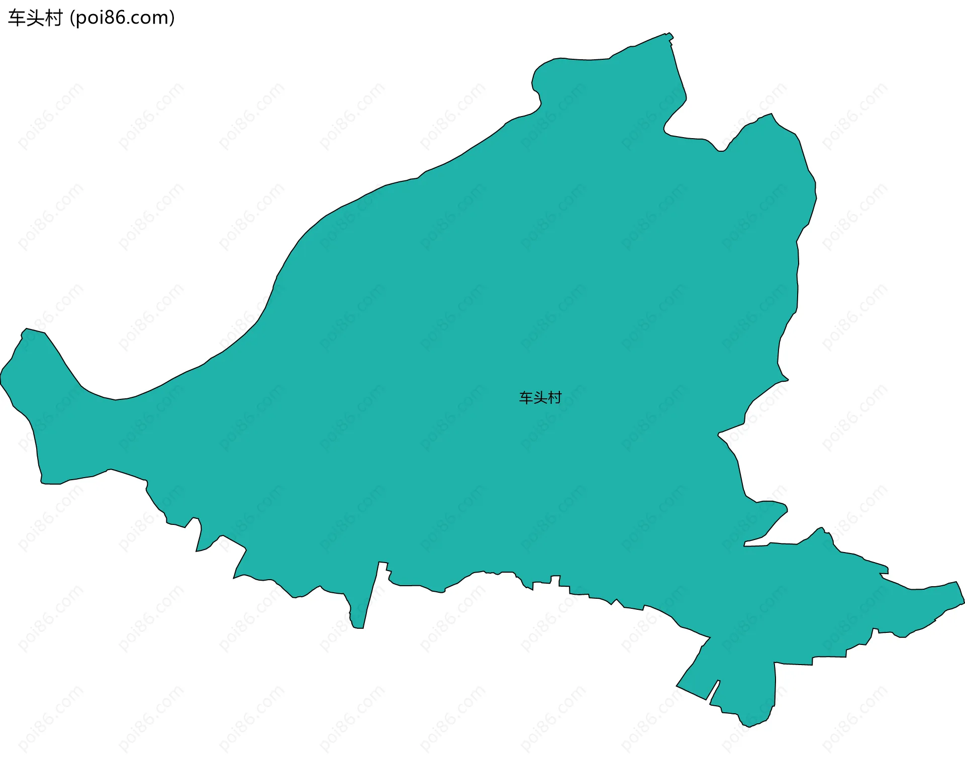 车头村边界地图
