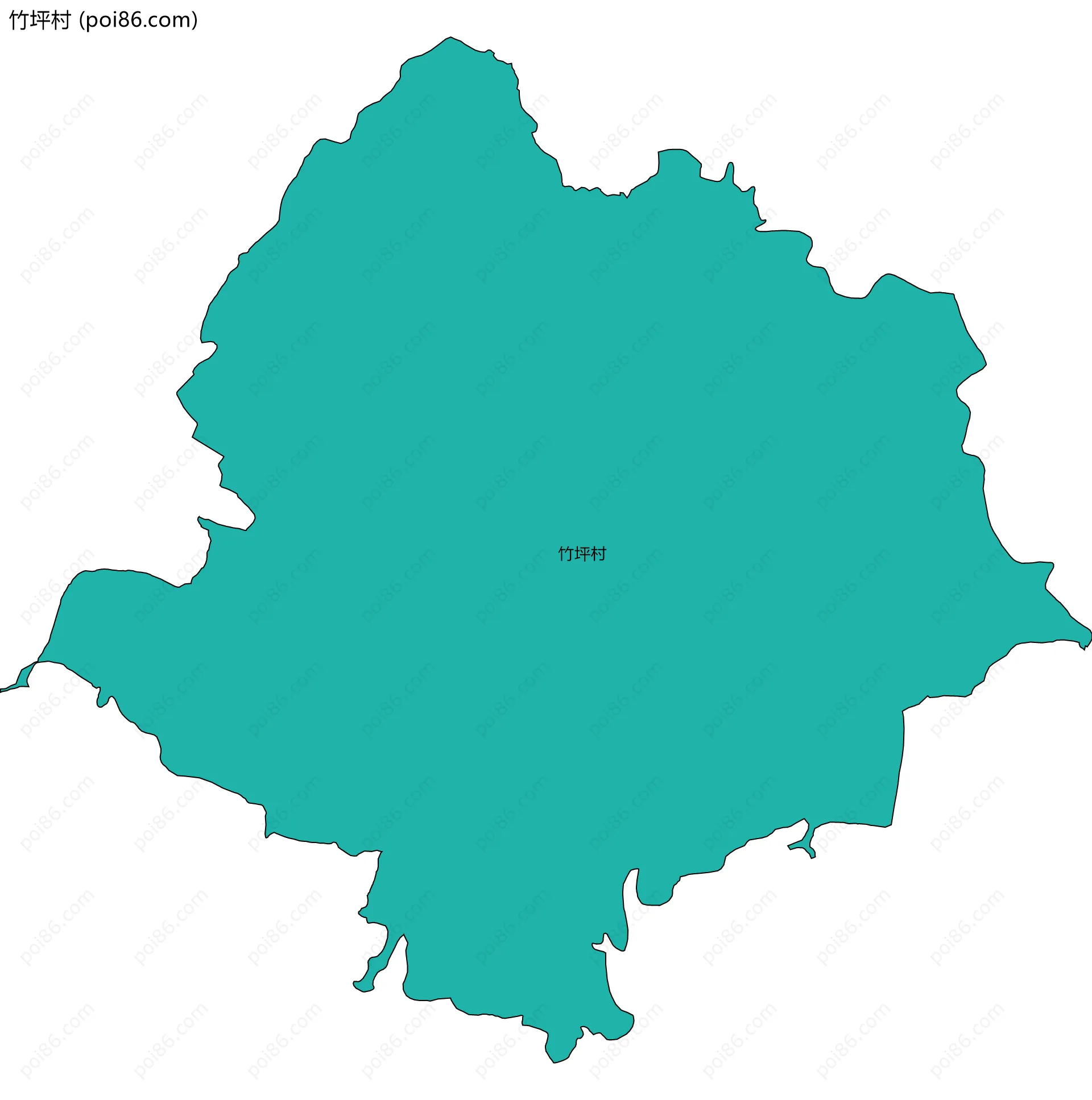竹坪村边界地图