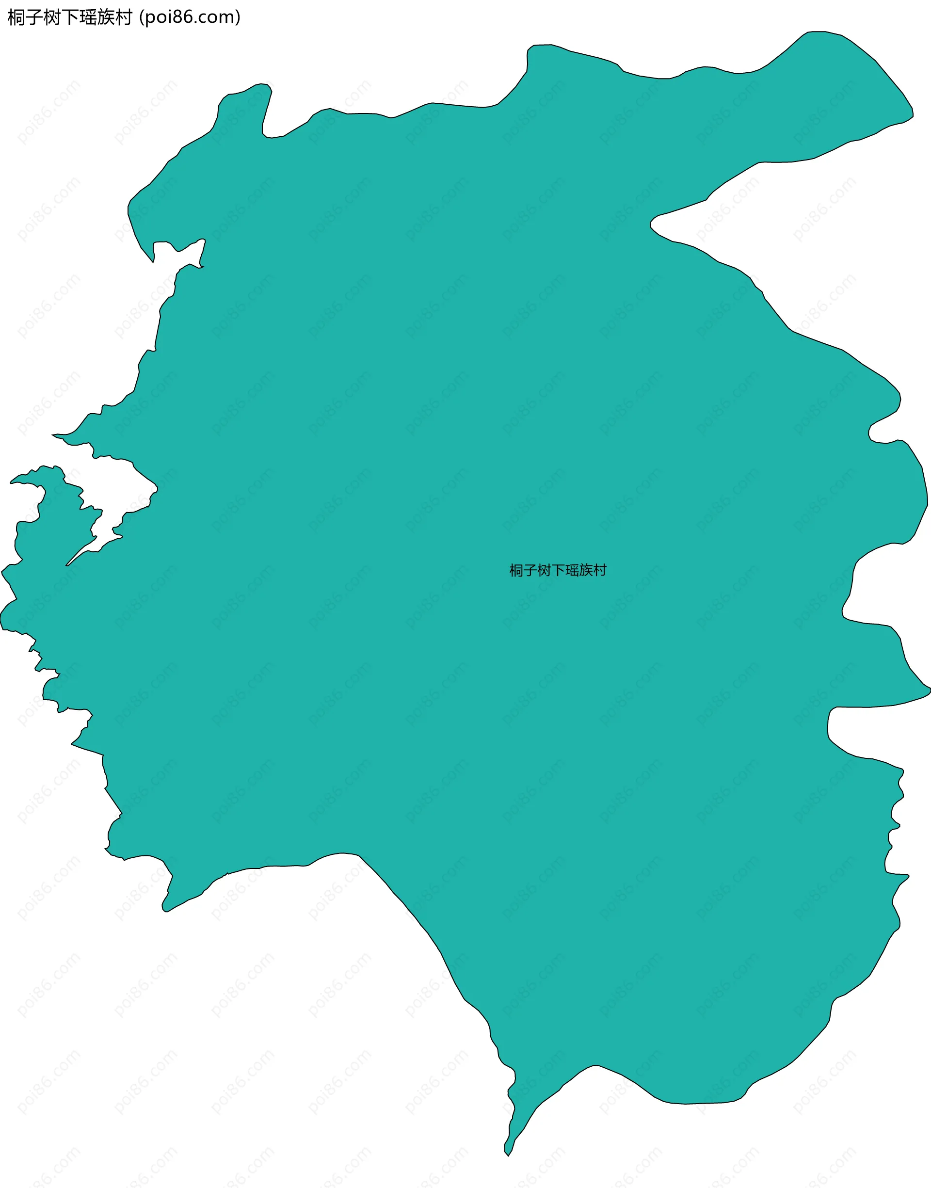 桐子树下瑶族村边界地图