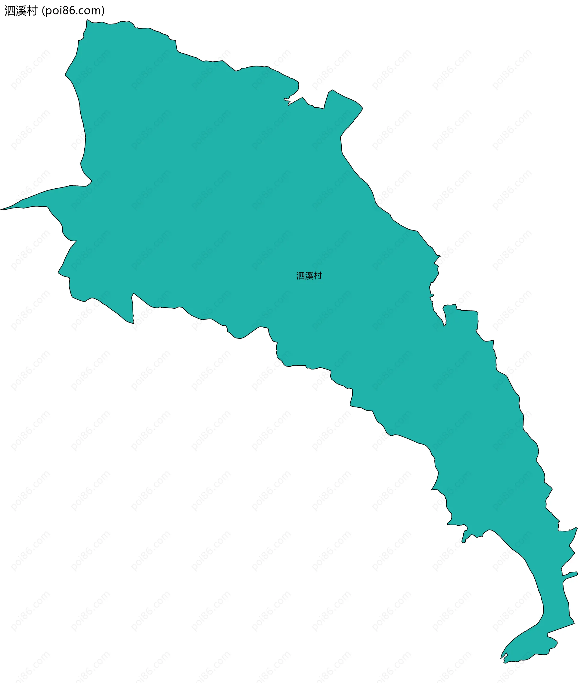 泗溪村边界地图