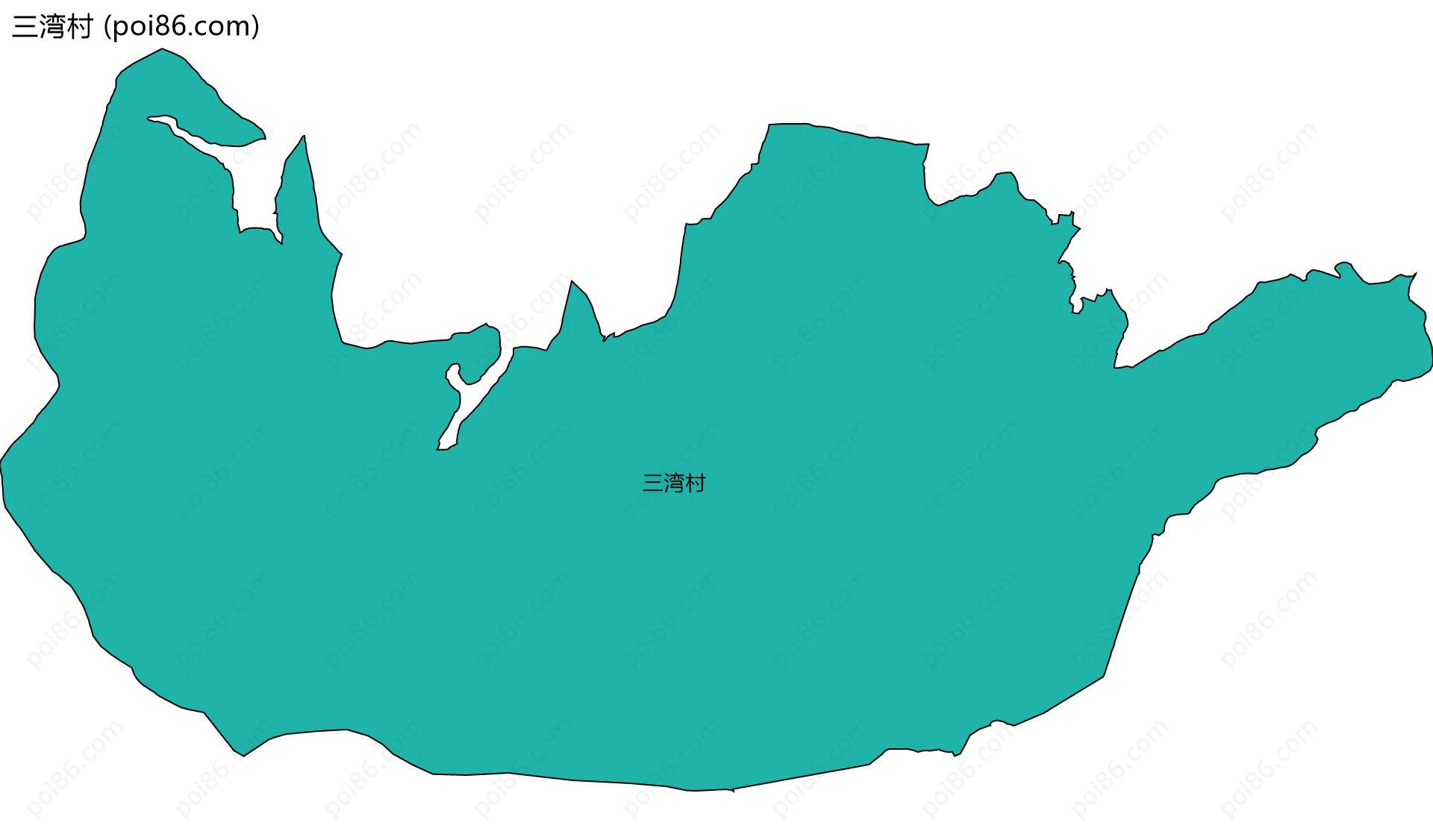 三湾村边界地图