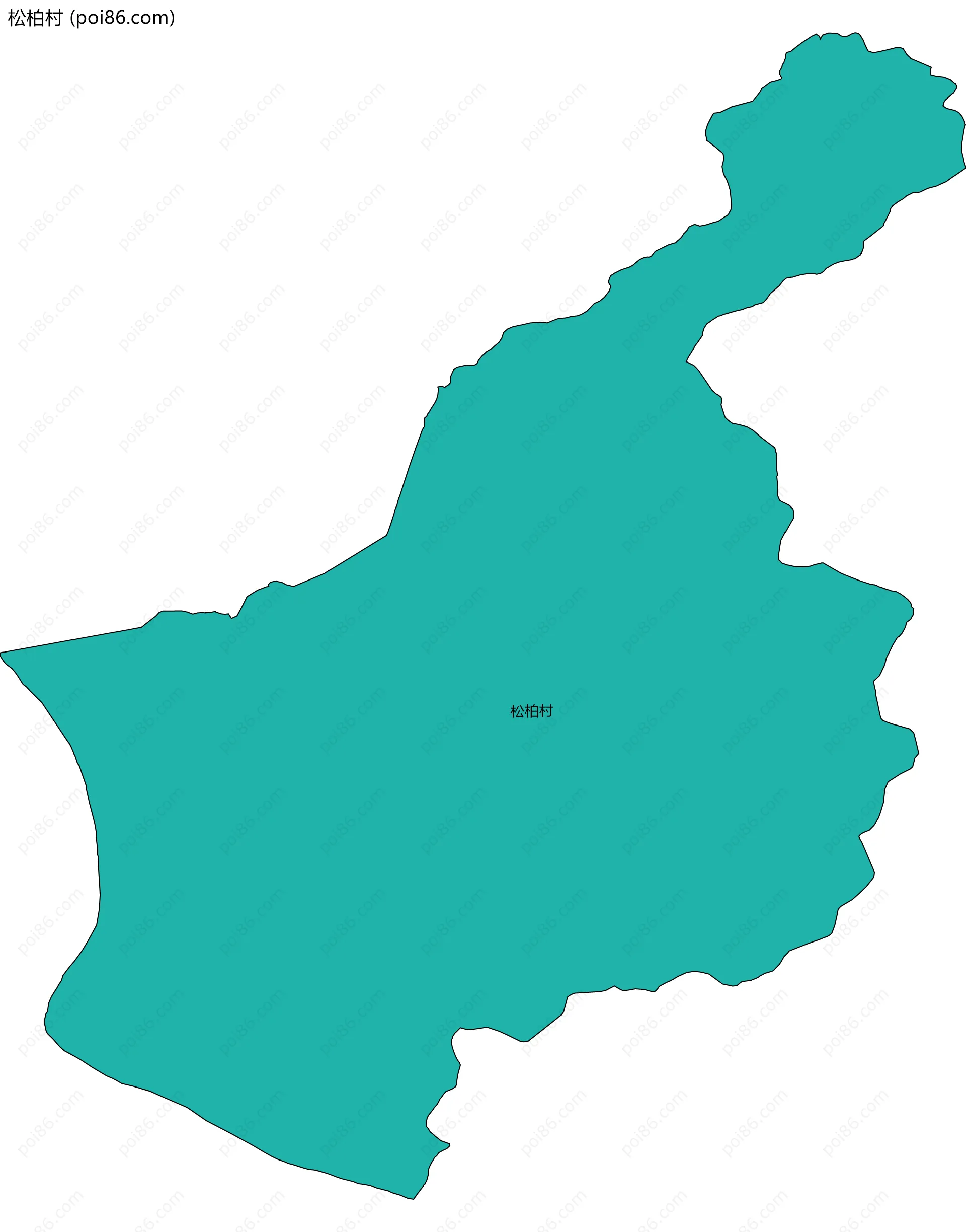 松柏村边界地图