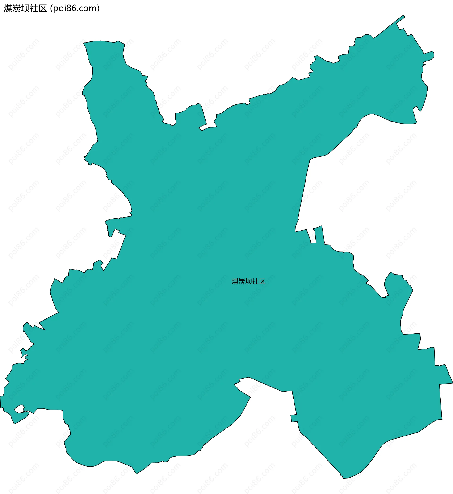 煤炭坝社区边界地图