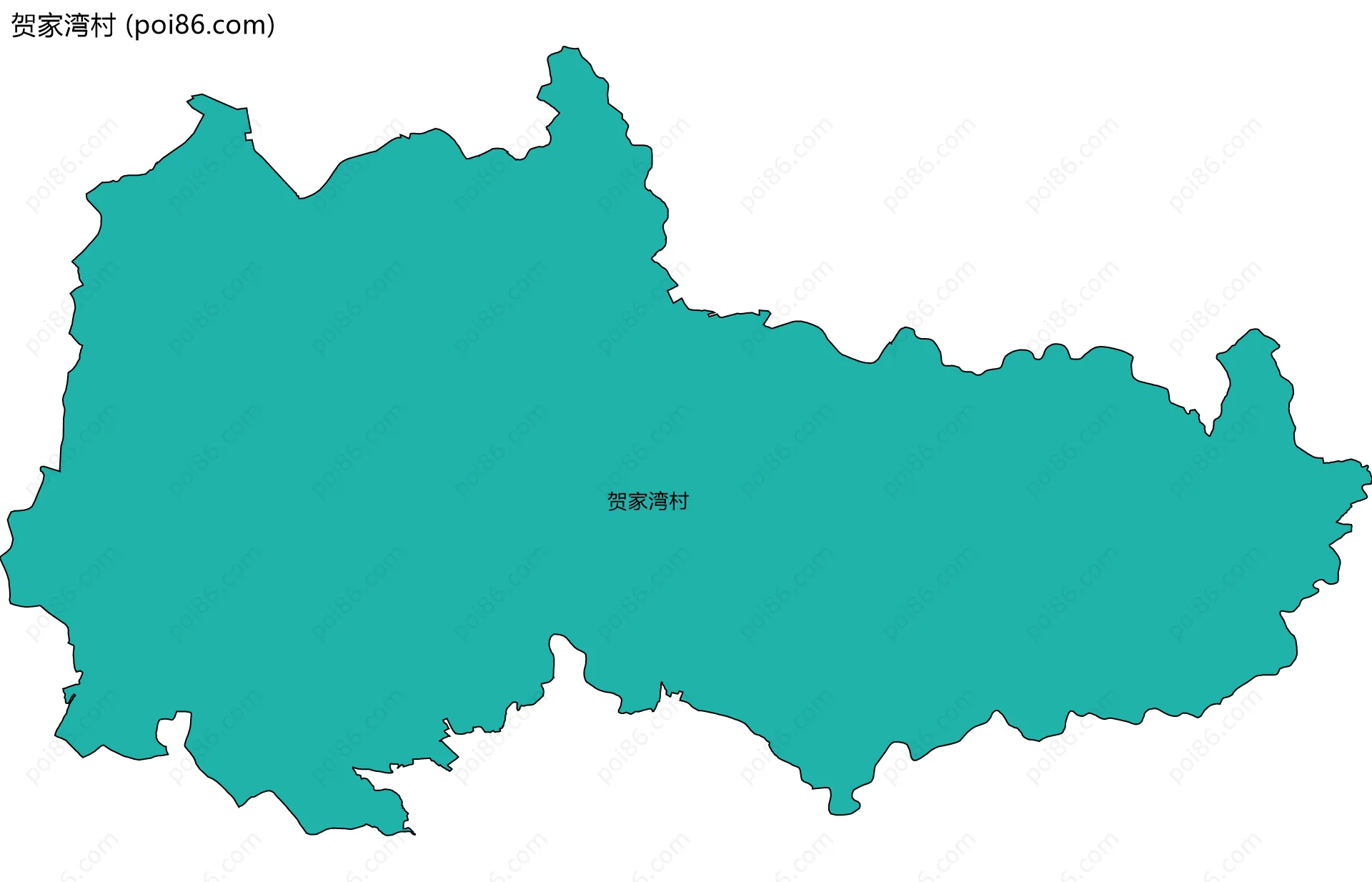 贺家湾村边界地图