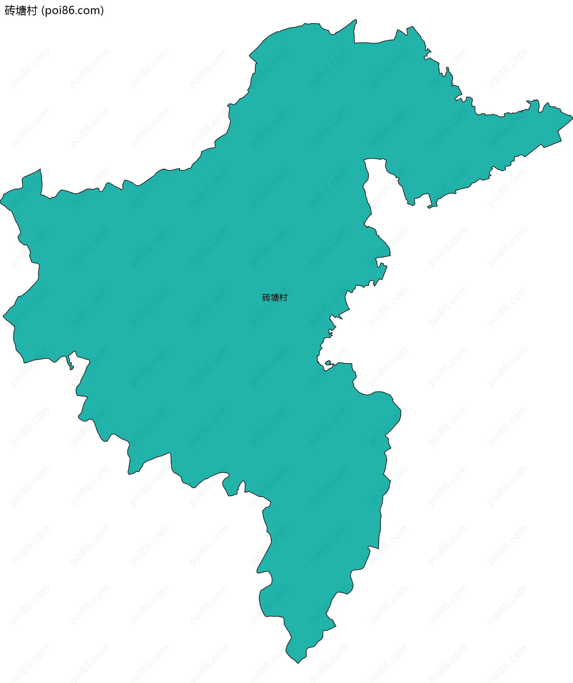 砖塘村边界地图