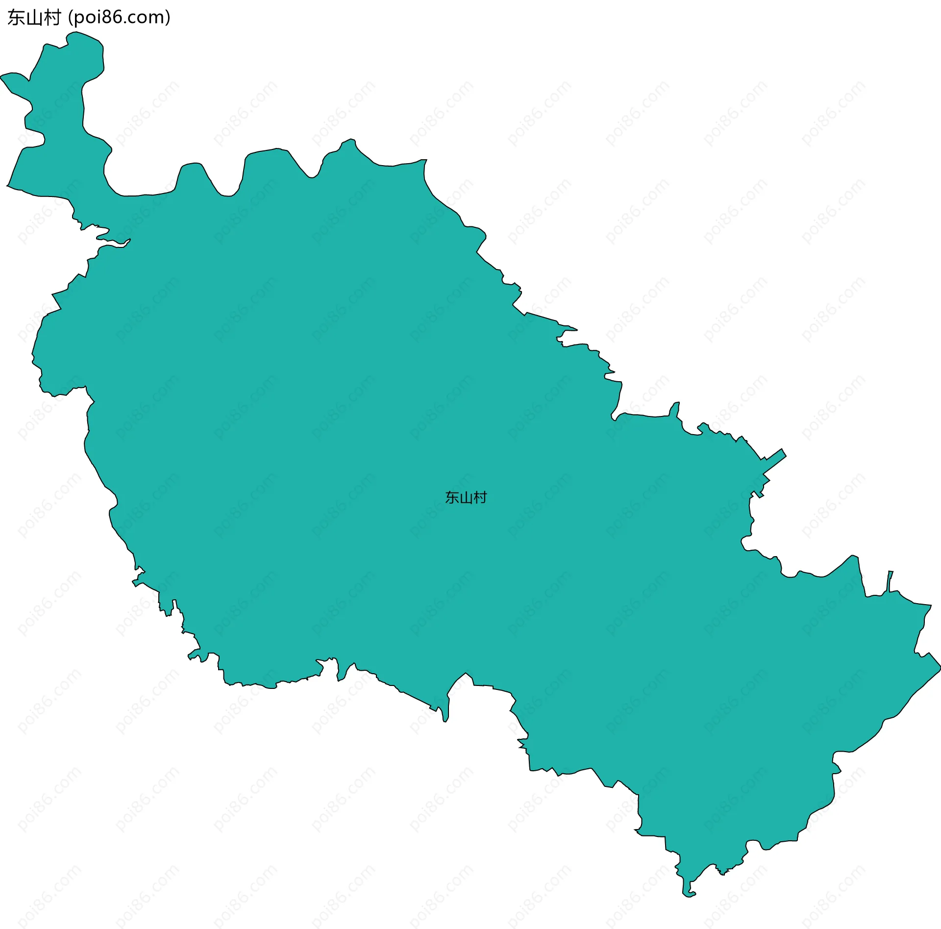 东山村边界地图