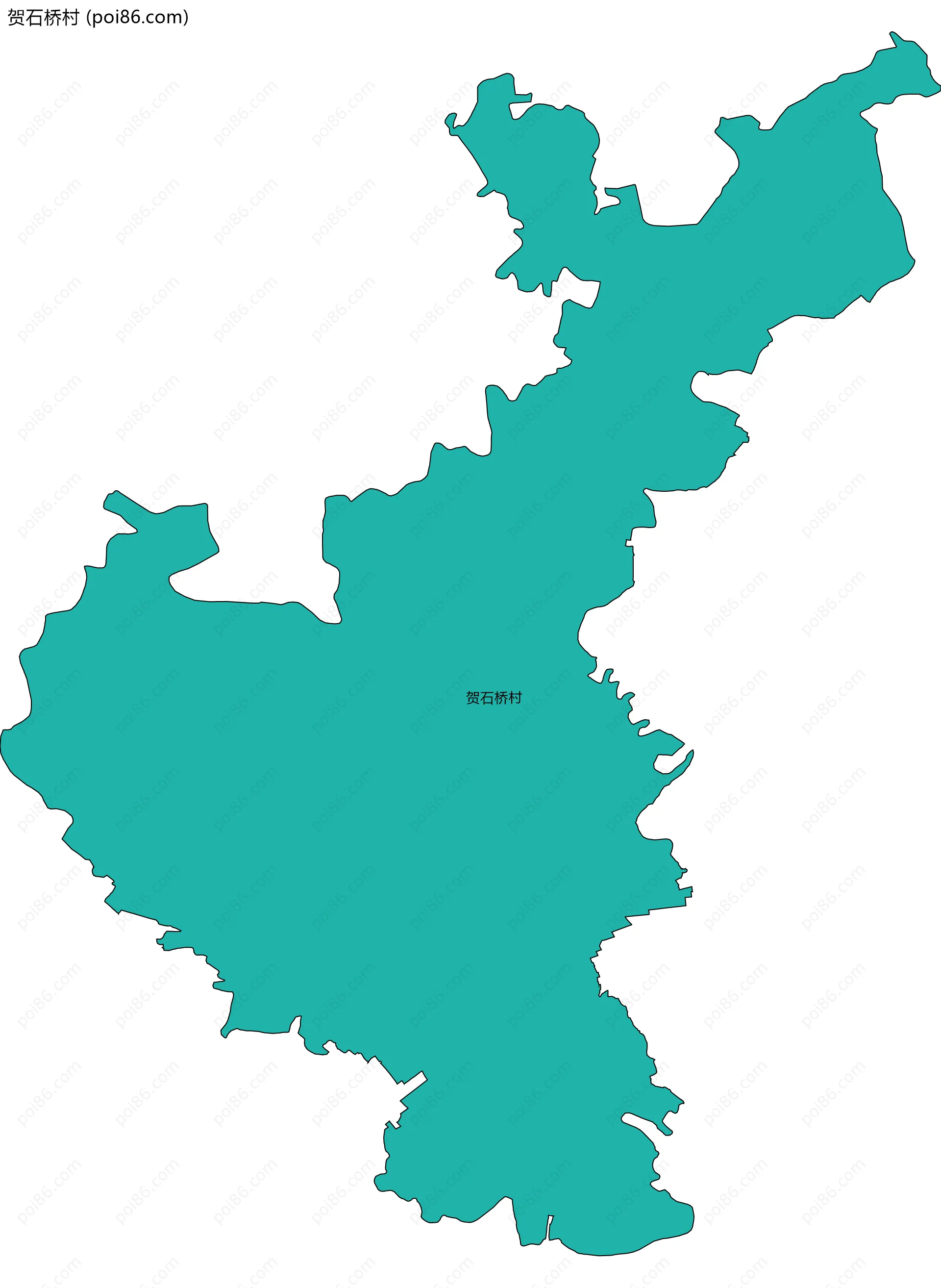 贺石桥村边界地图