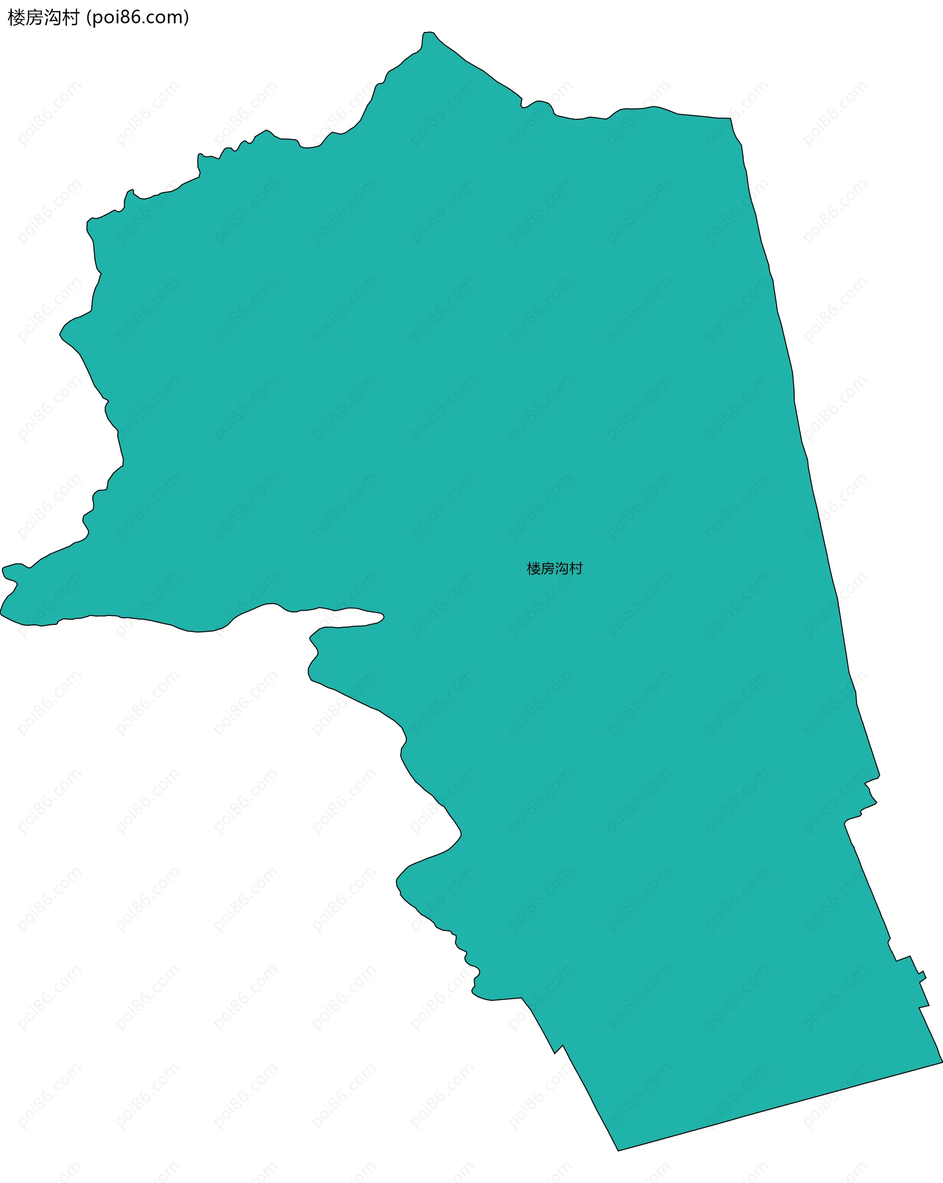 楼房沟村边界地图