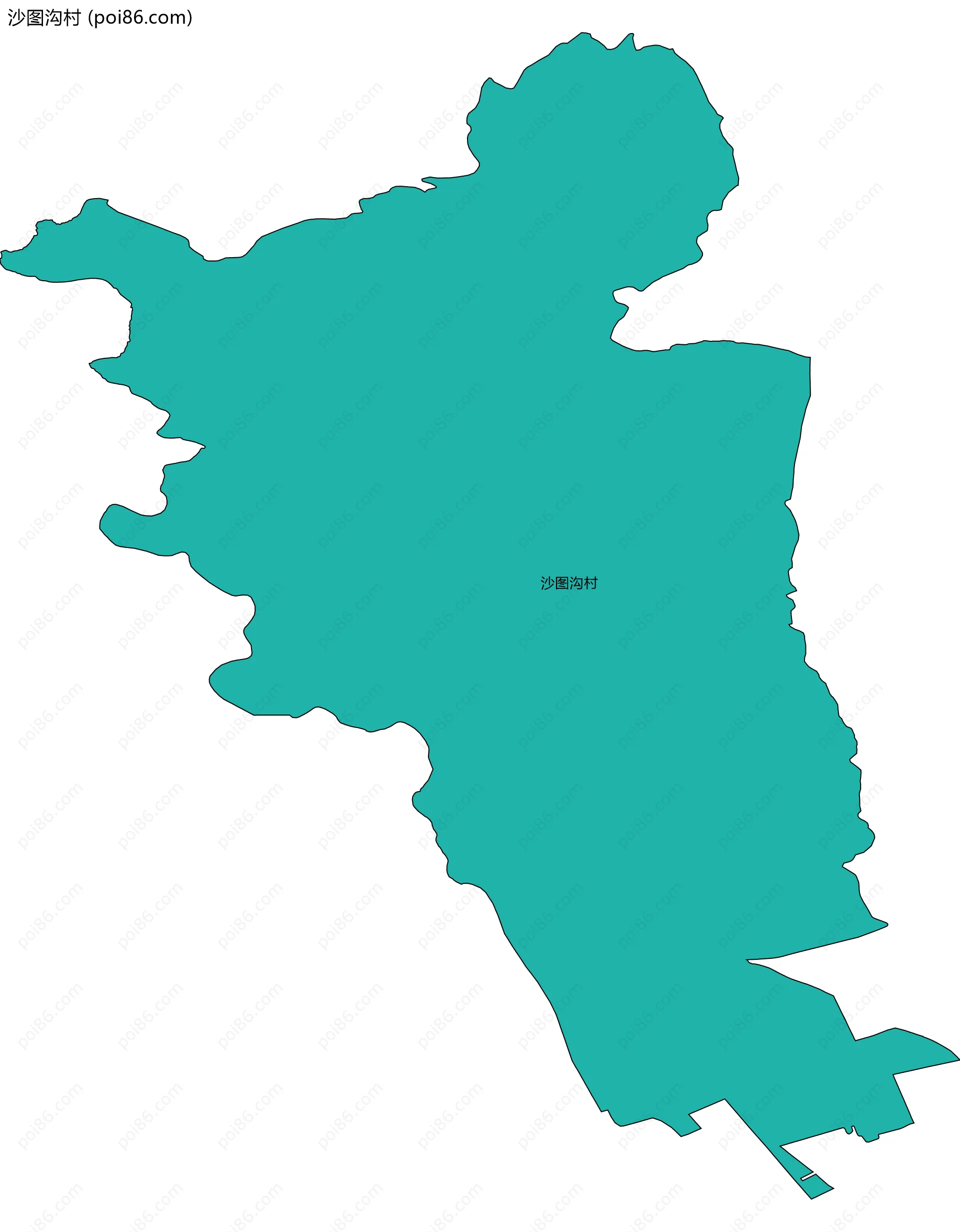 沙图沟村边界地图