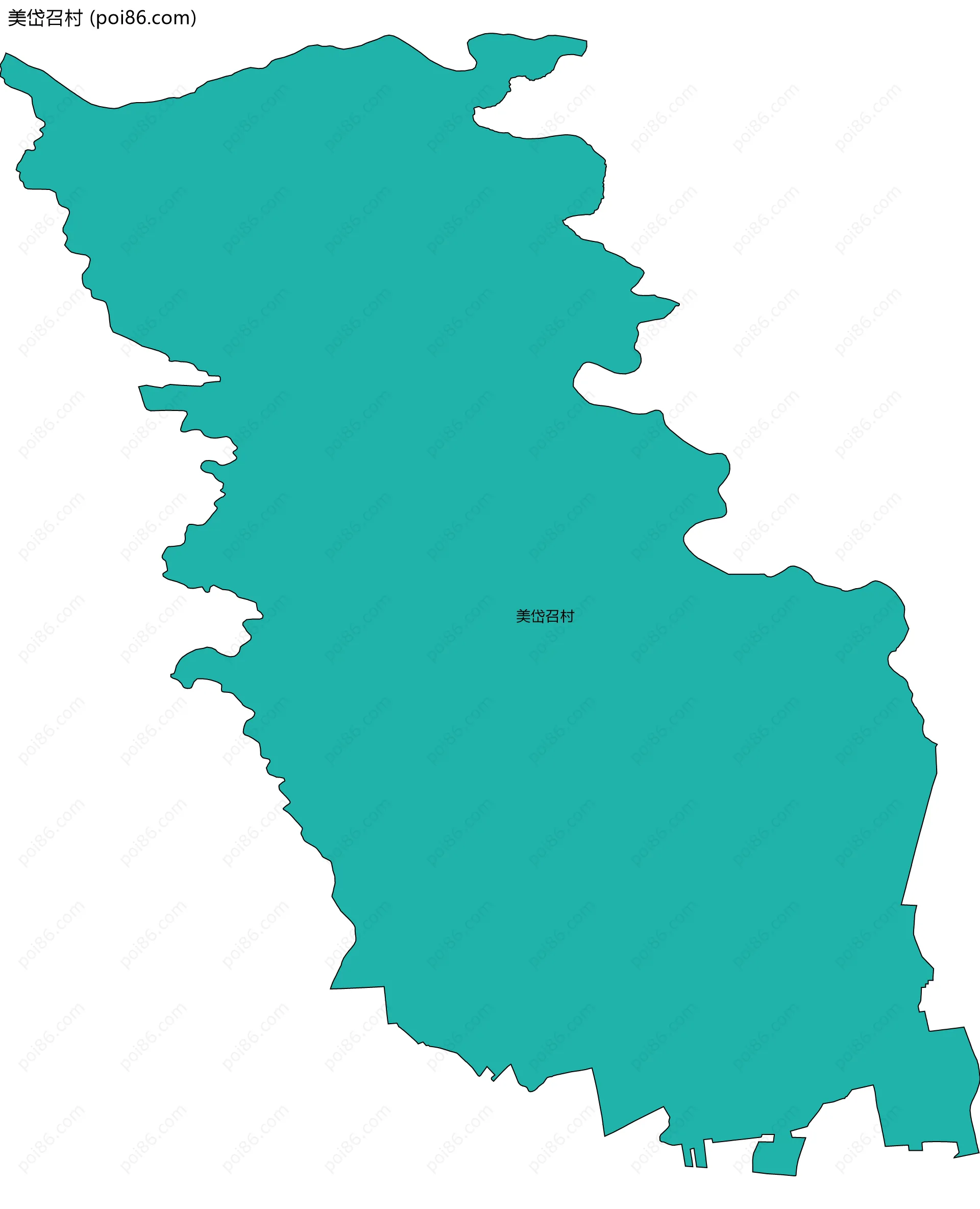 美岱召村边界地图