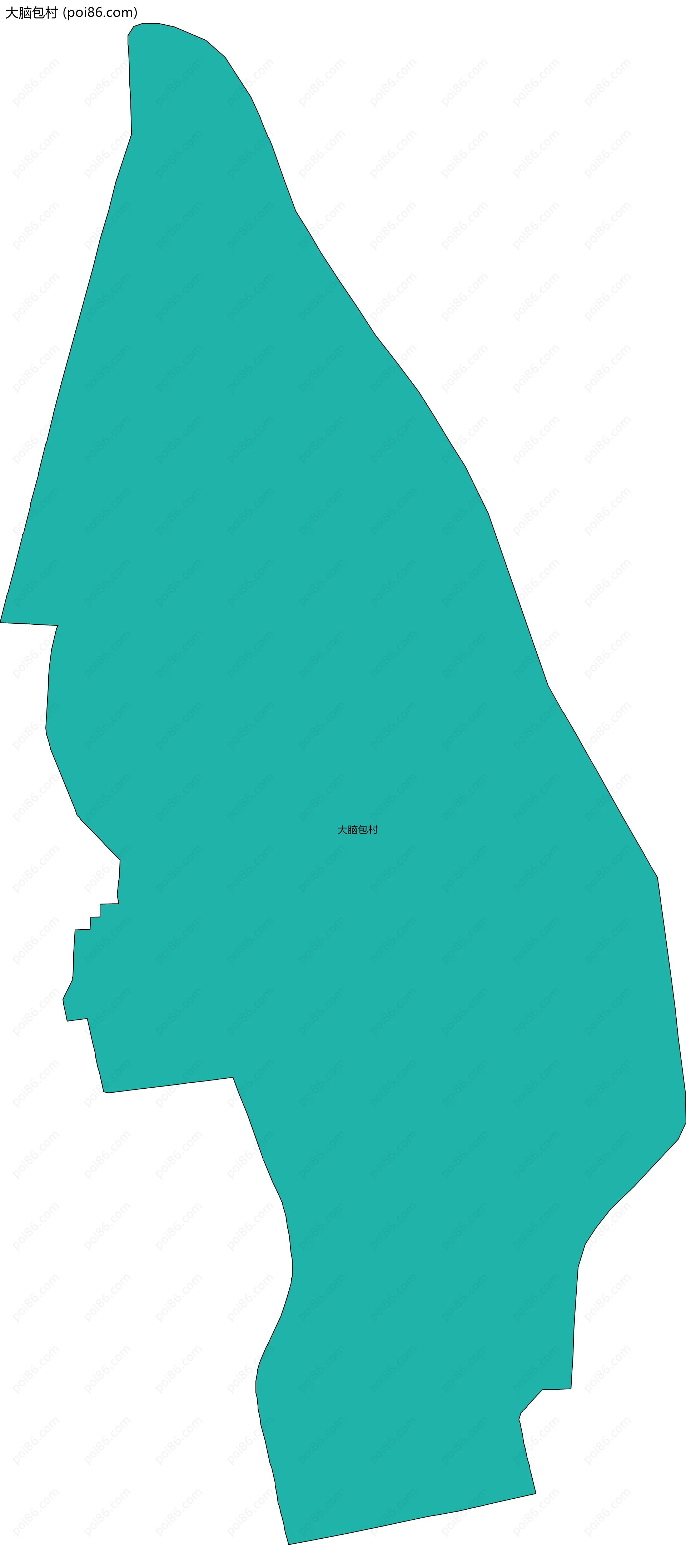 大脑包村边界地图