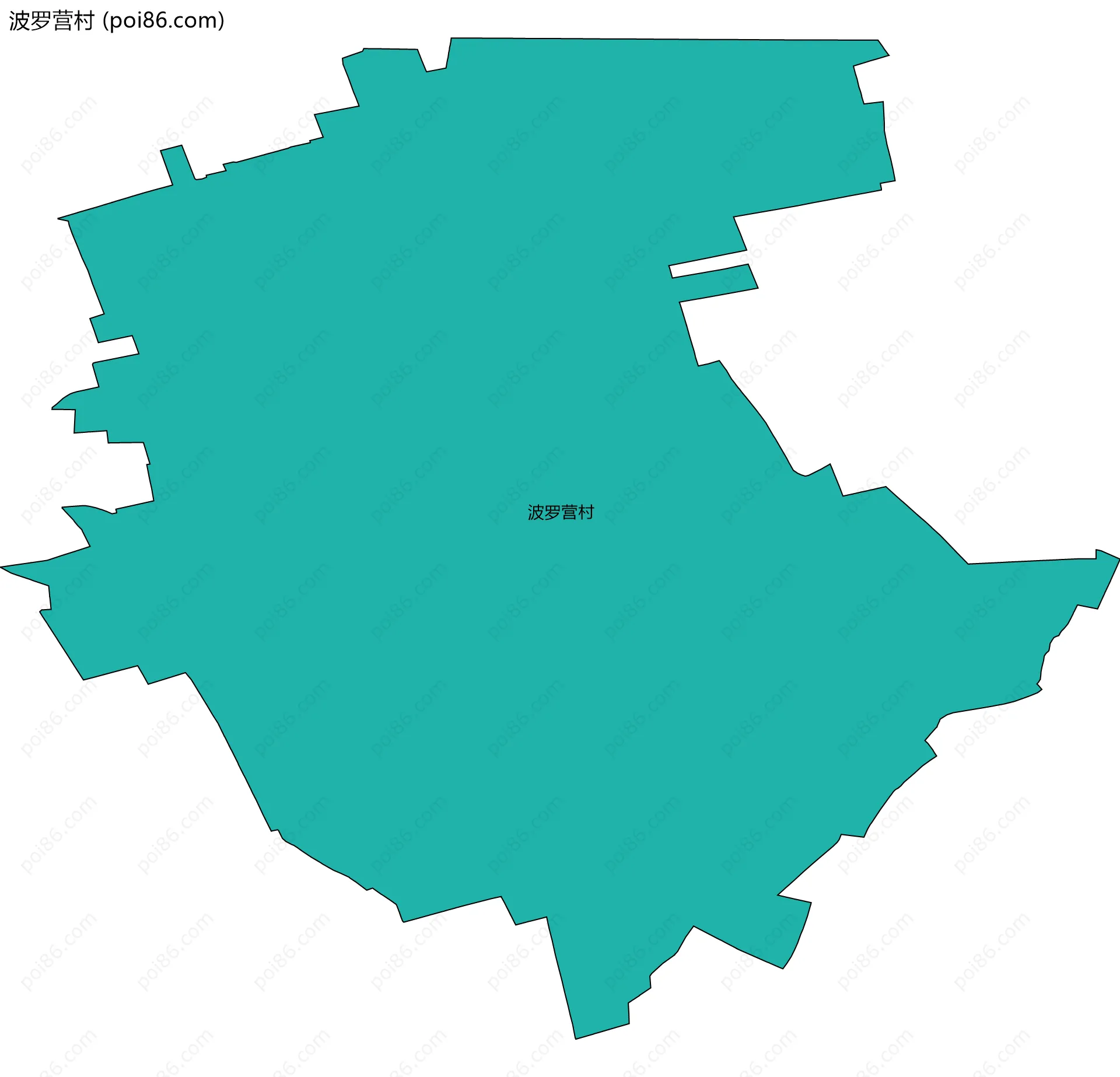 波罗营村边界地图