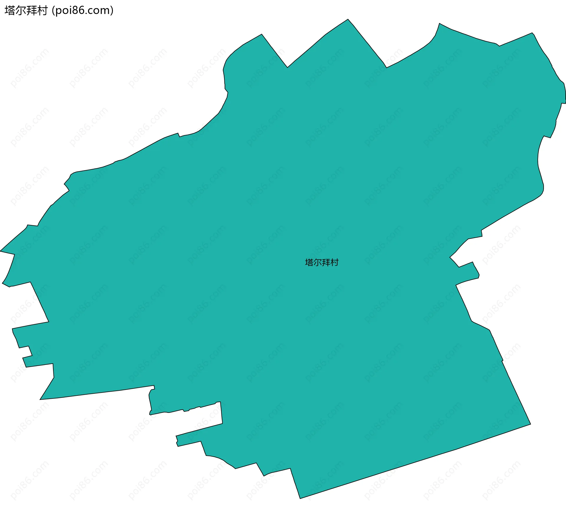塔尔拜村边界地图