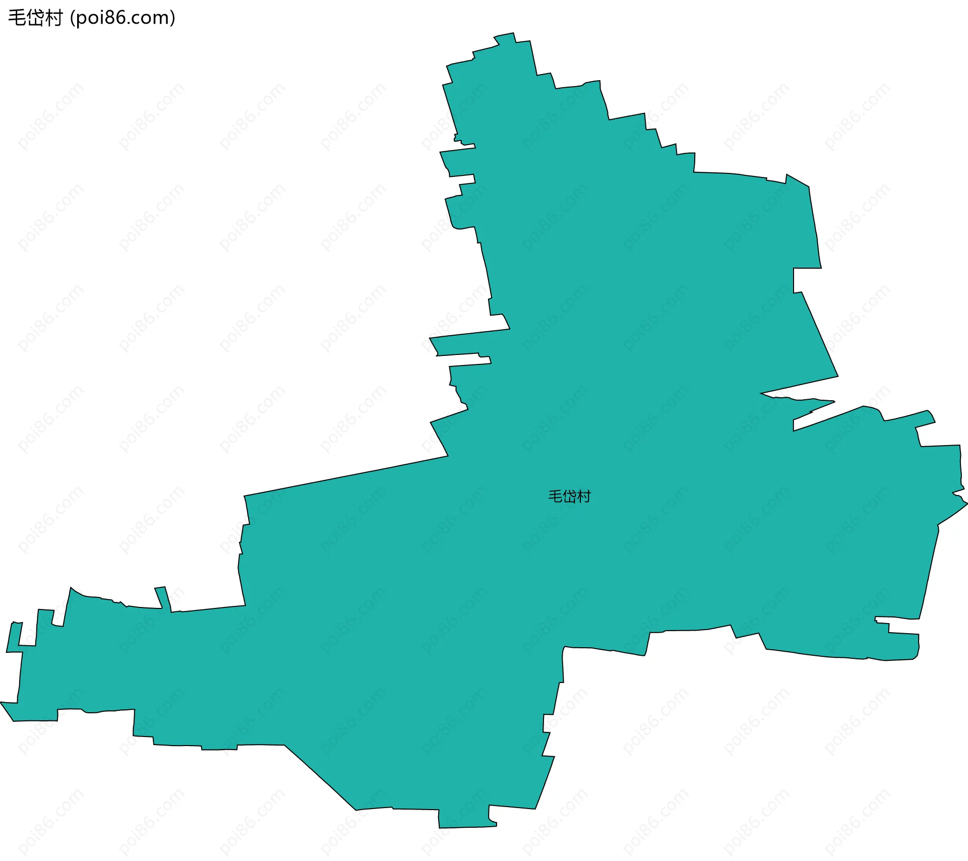 毛岱村边界地图