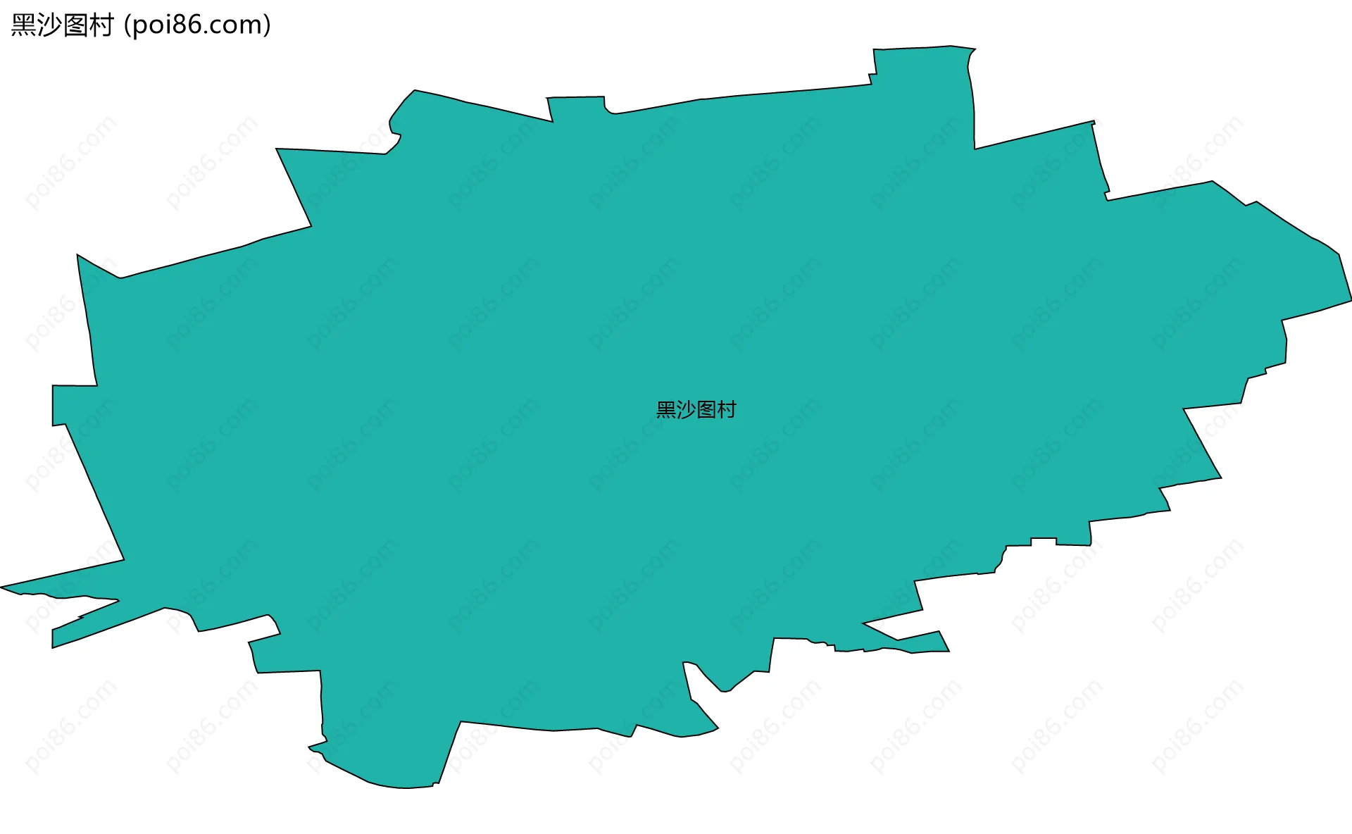 黑沙图村边界地图