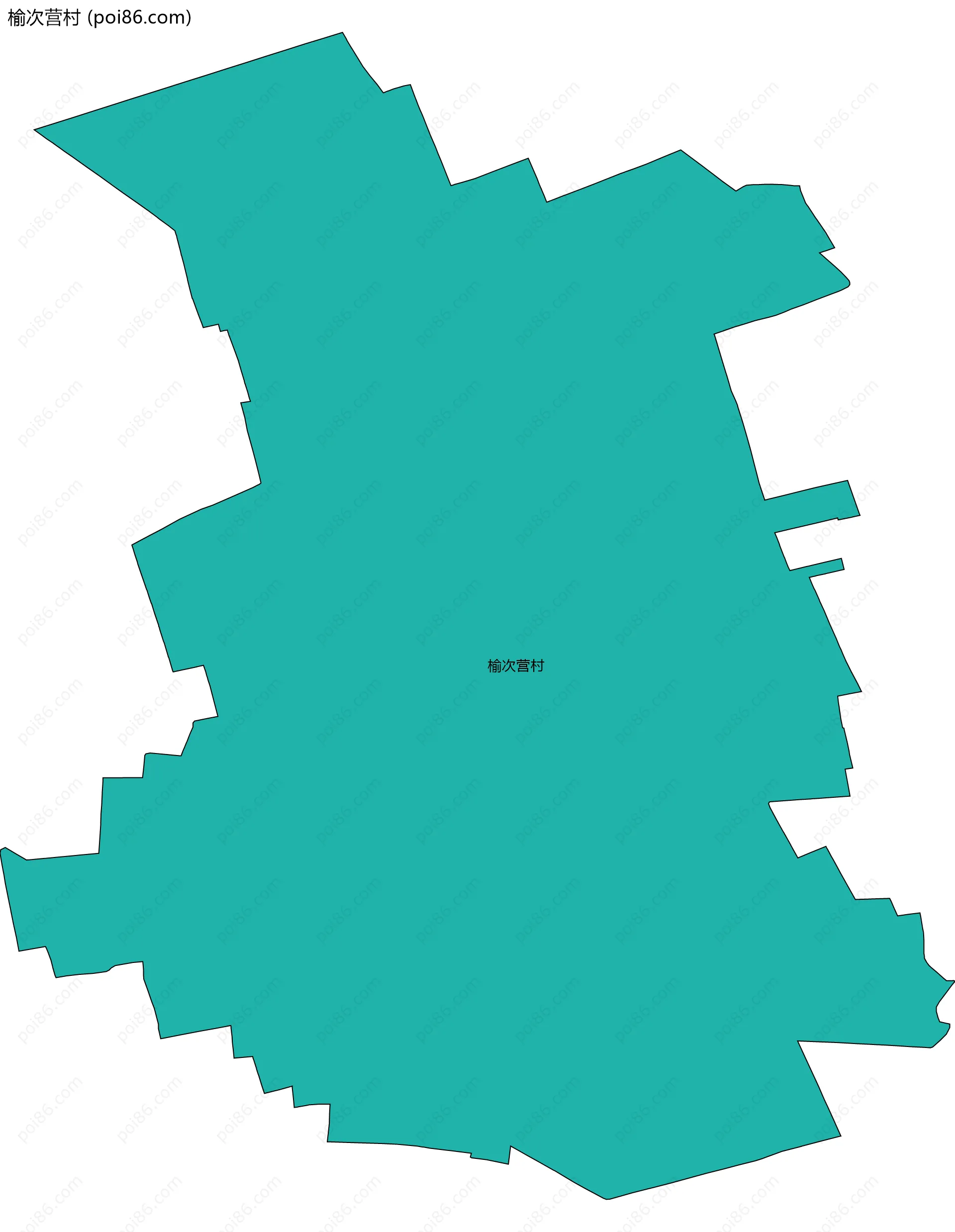 榆次营村边界地图