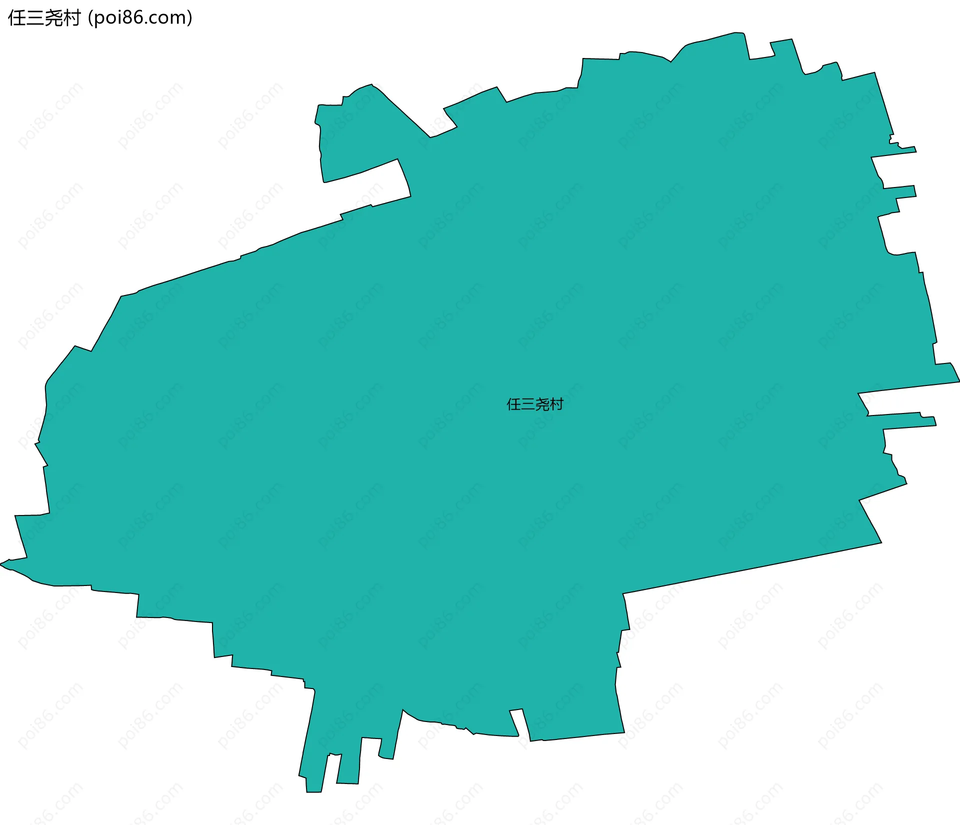 任三尧村边界地图