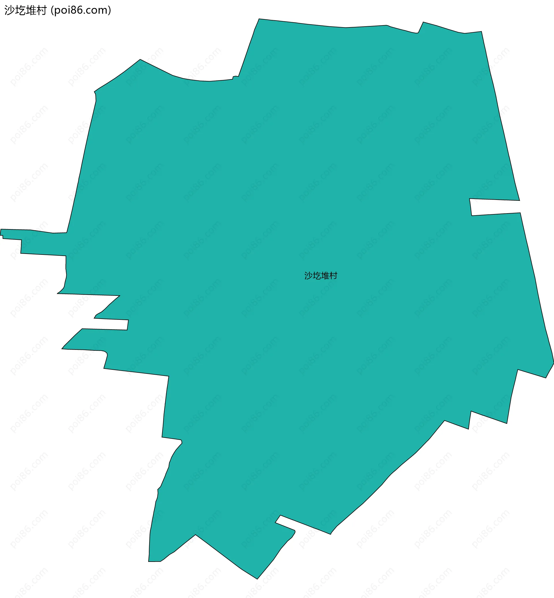 沙圪堆村边界地图