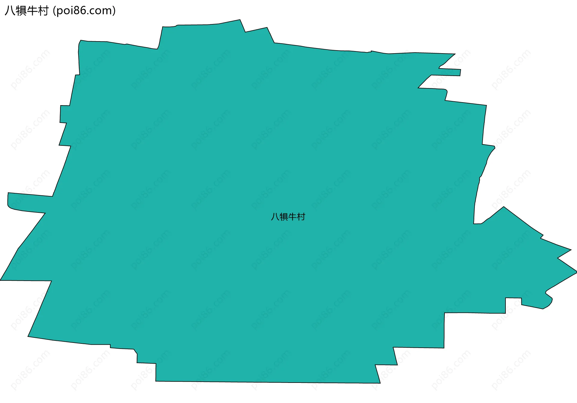 八犋牛村边界地图