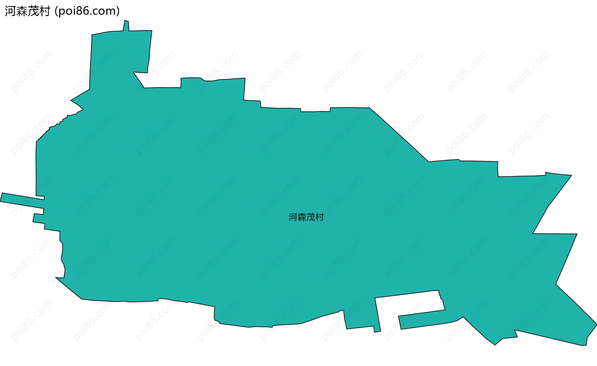 河森茂村边界地图