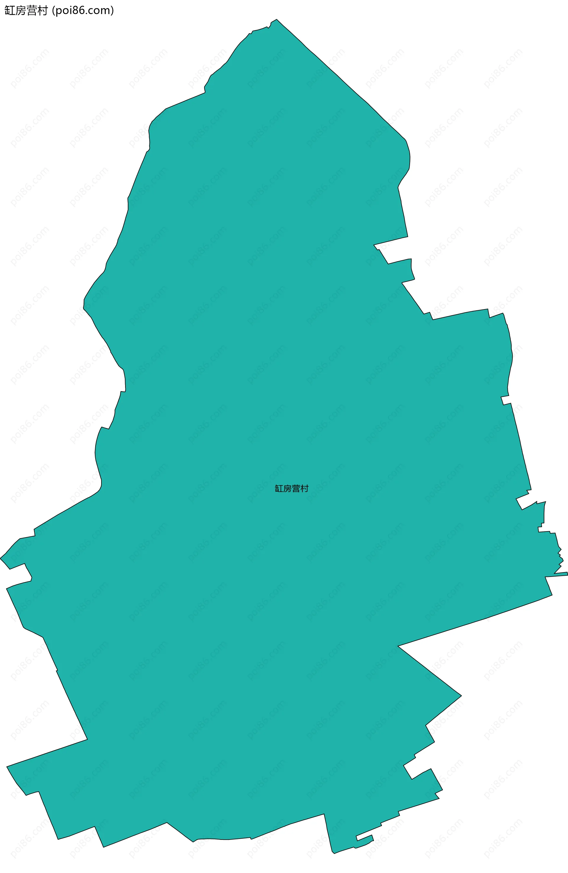 缸房营村边界地图