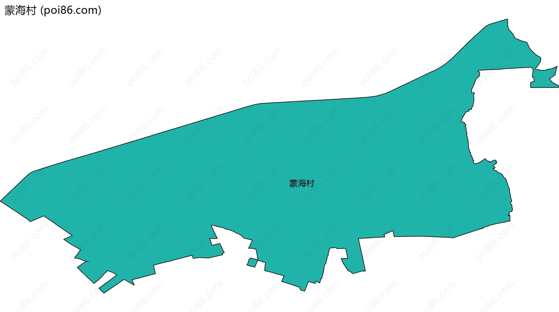 蒙海村边界地图