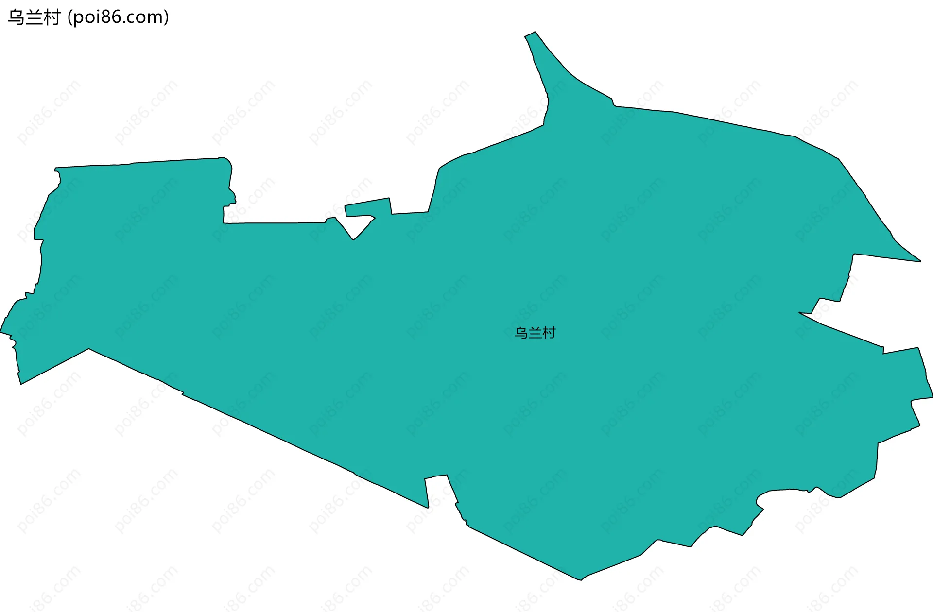 乌兰村边界地图