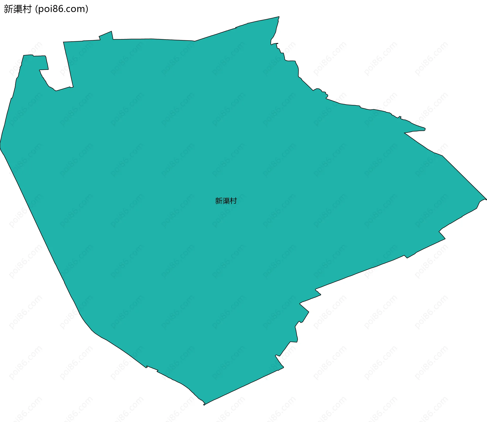 新渠村边界地图