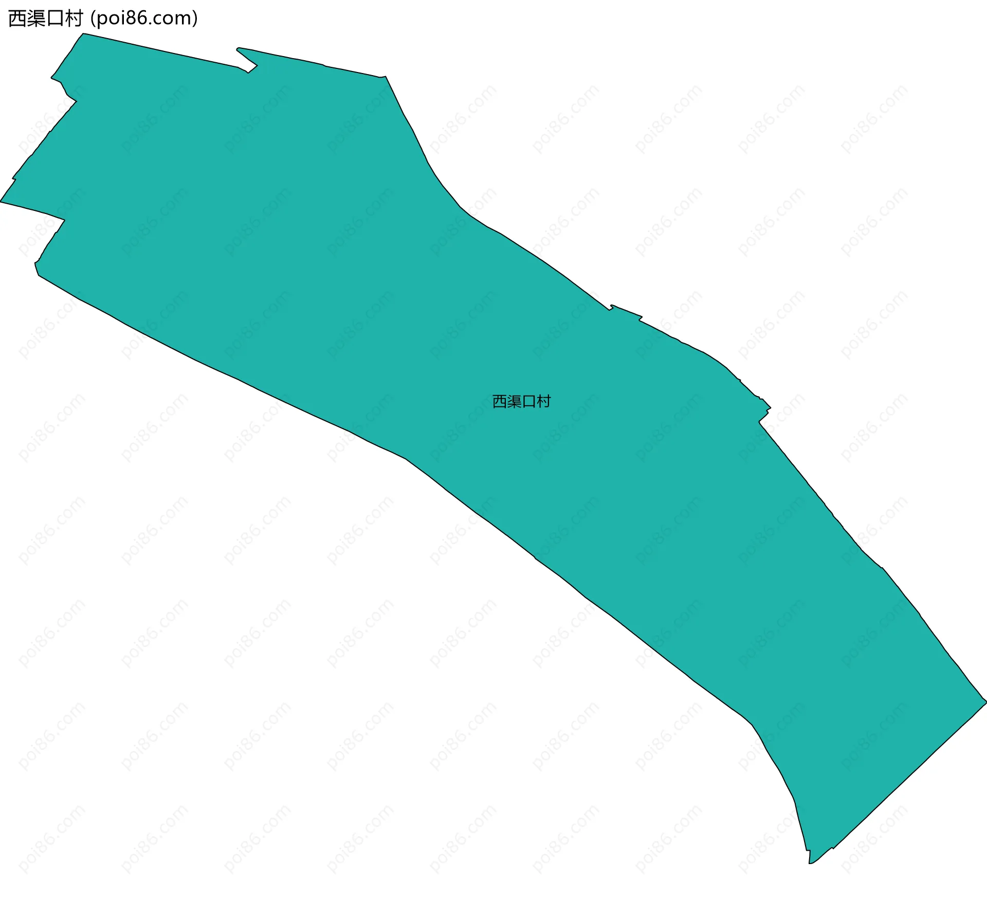 西渠口村边界地图