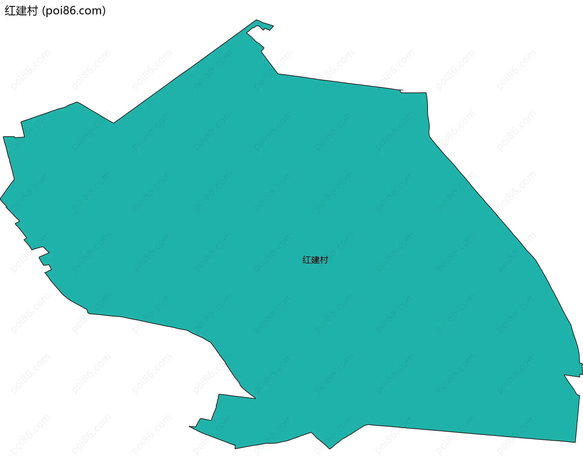 红建村边界地图