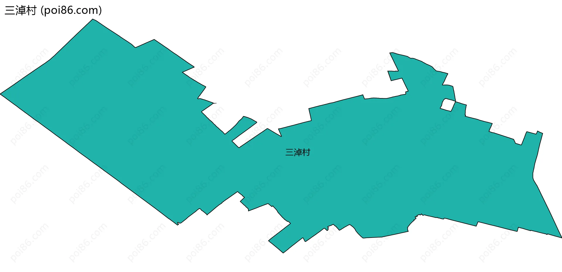 三淖村边界地图