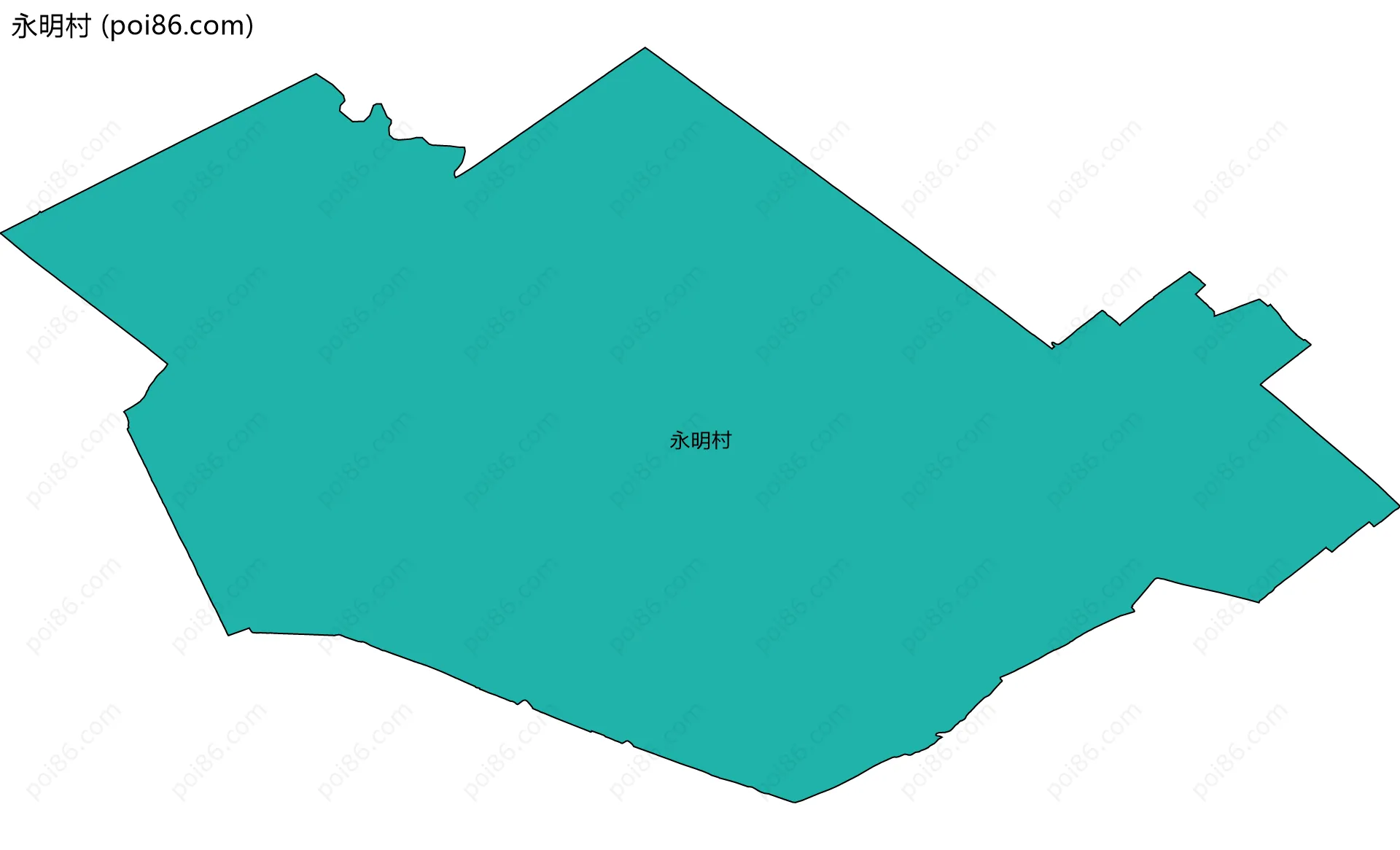 永明村边界地图