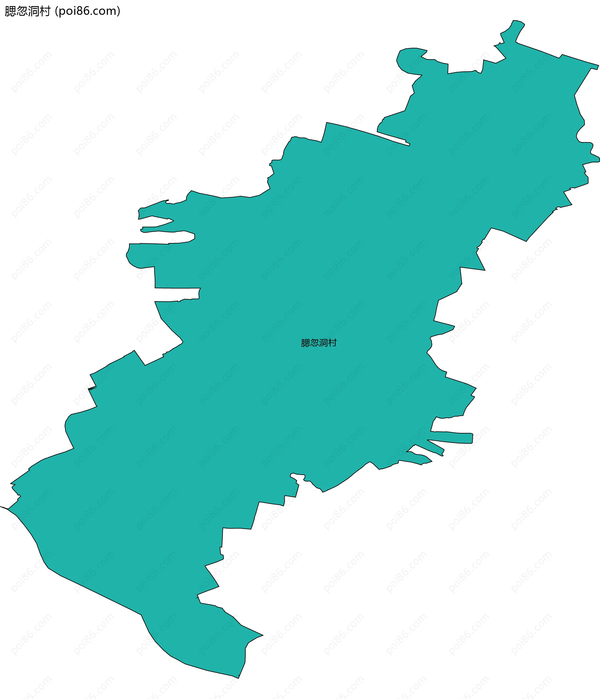 腮忽洞村边界地图