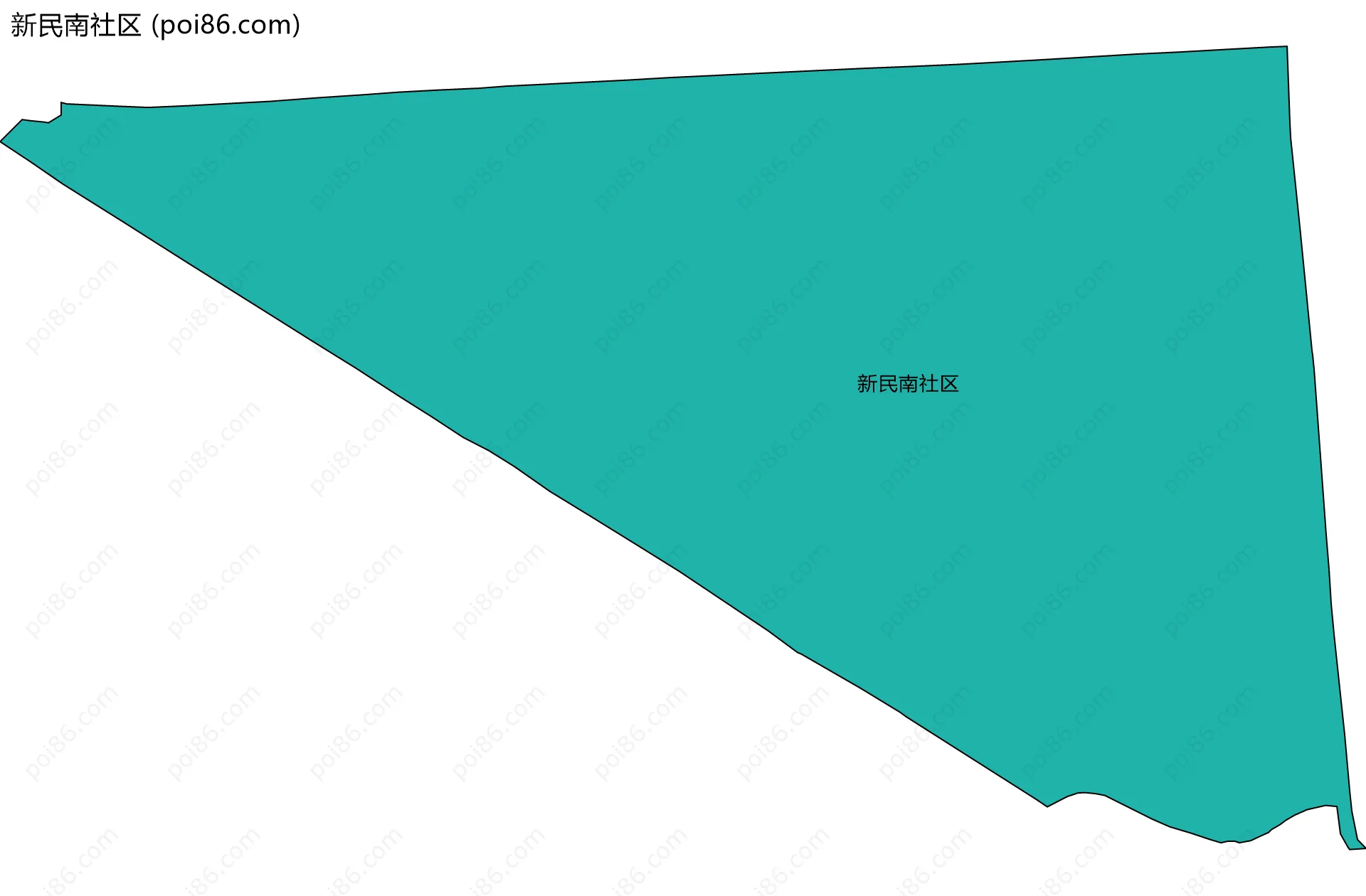 新民南社区边界地图