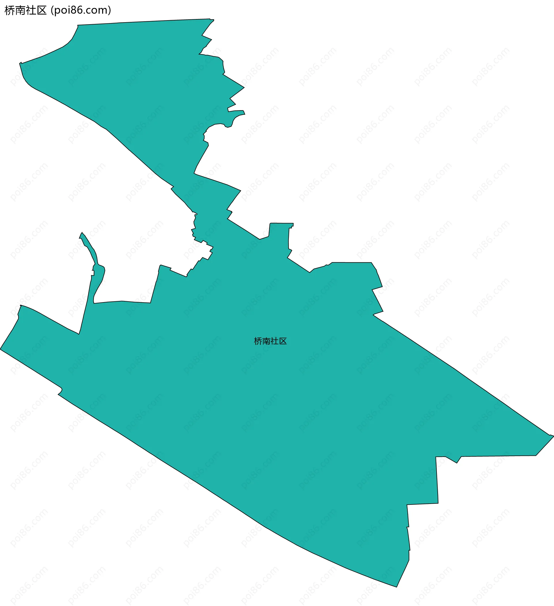 桥南社区边界地图