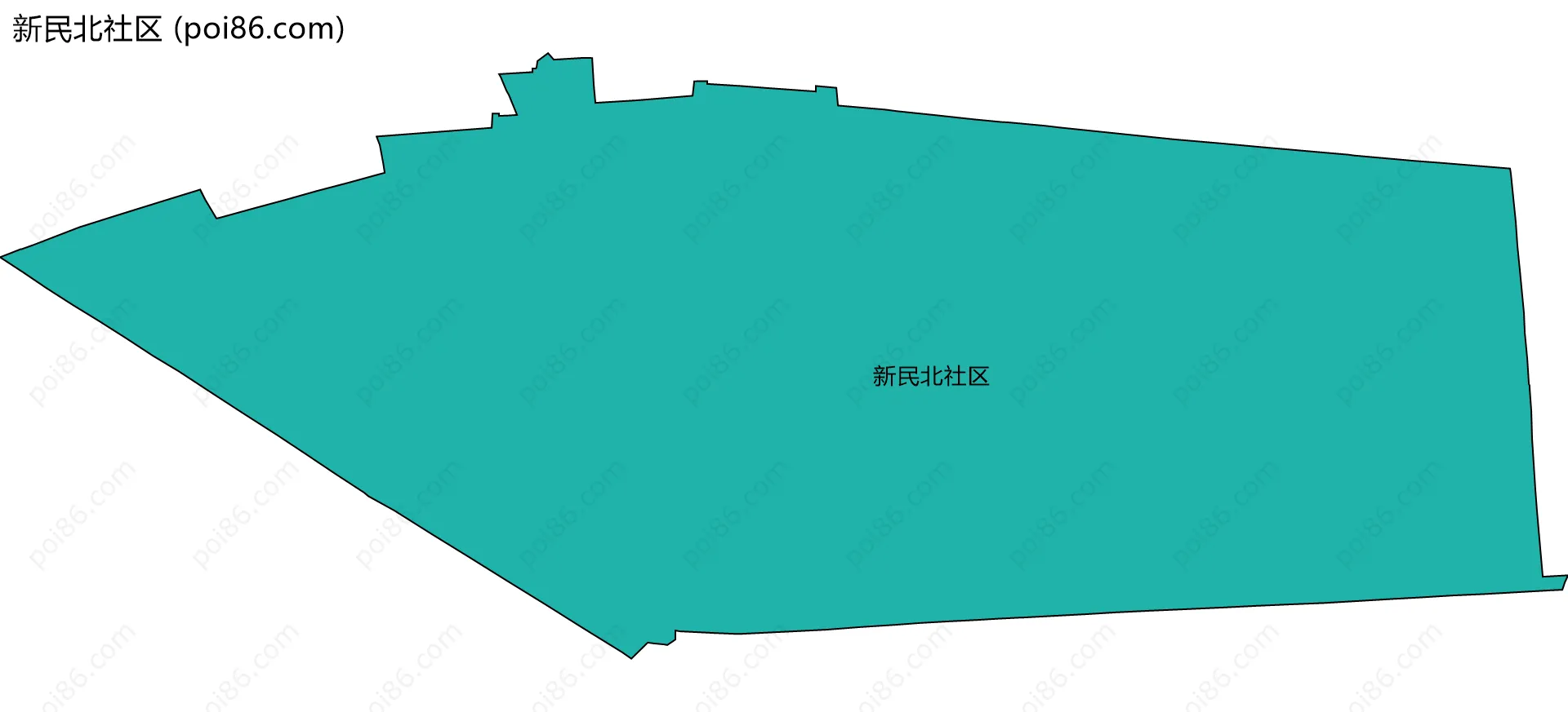 新民北社区边界地图
