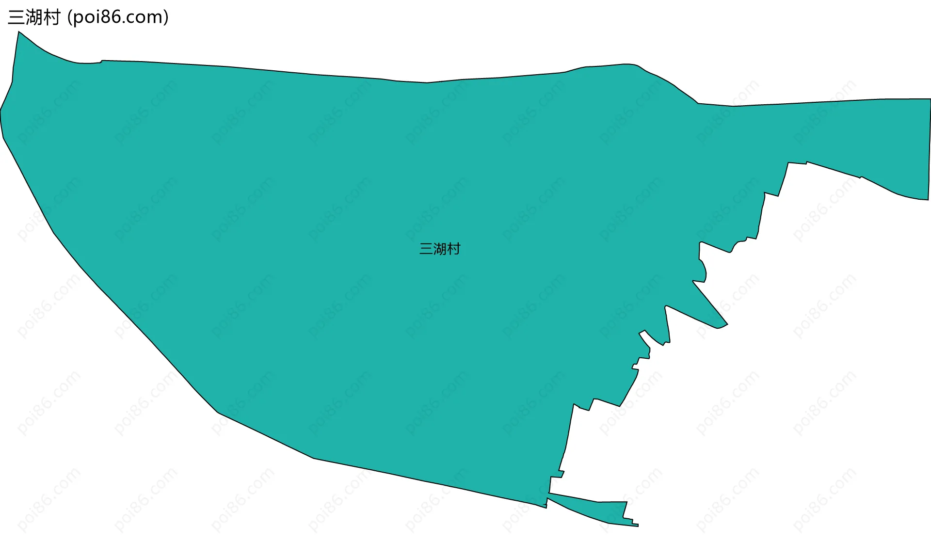 三湖村边界地图