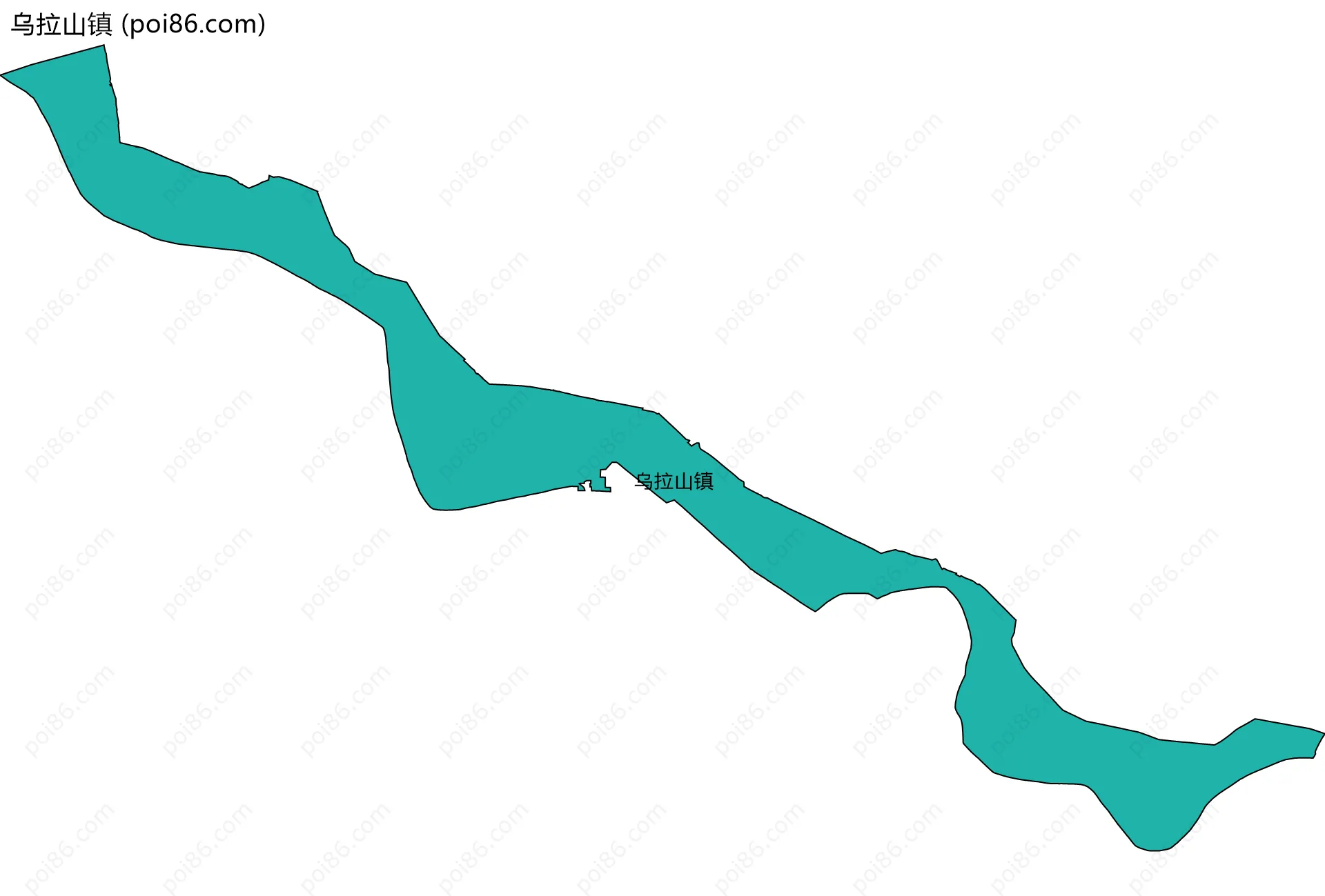 乌拉山镇边界地图