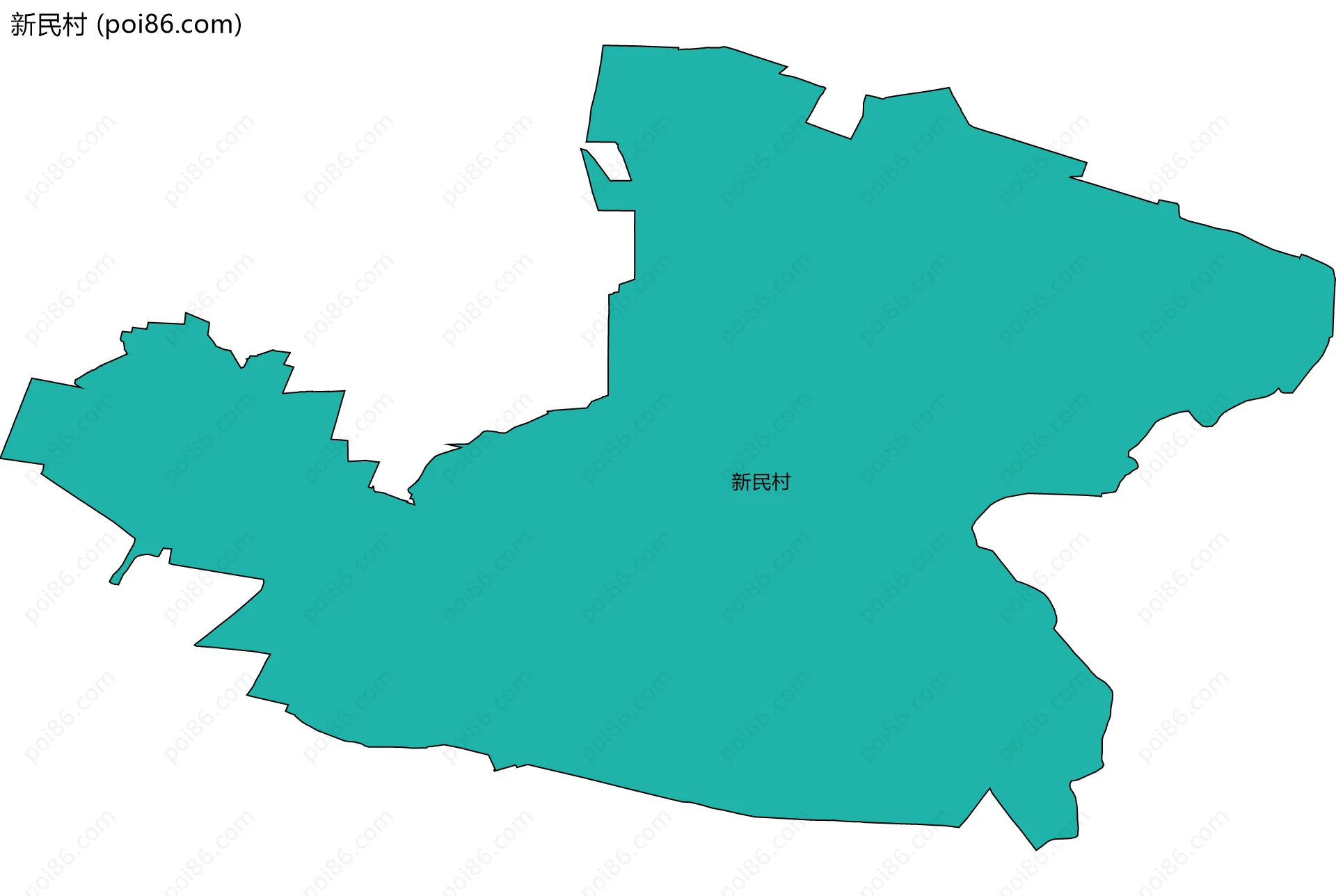 新民村边界地图