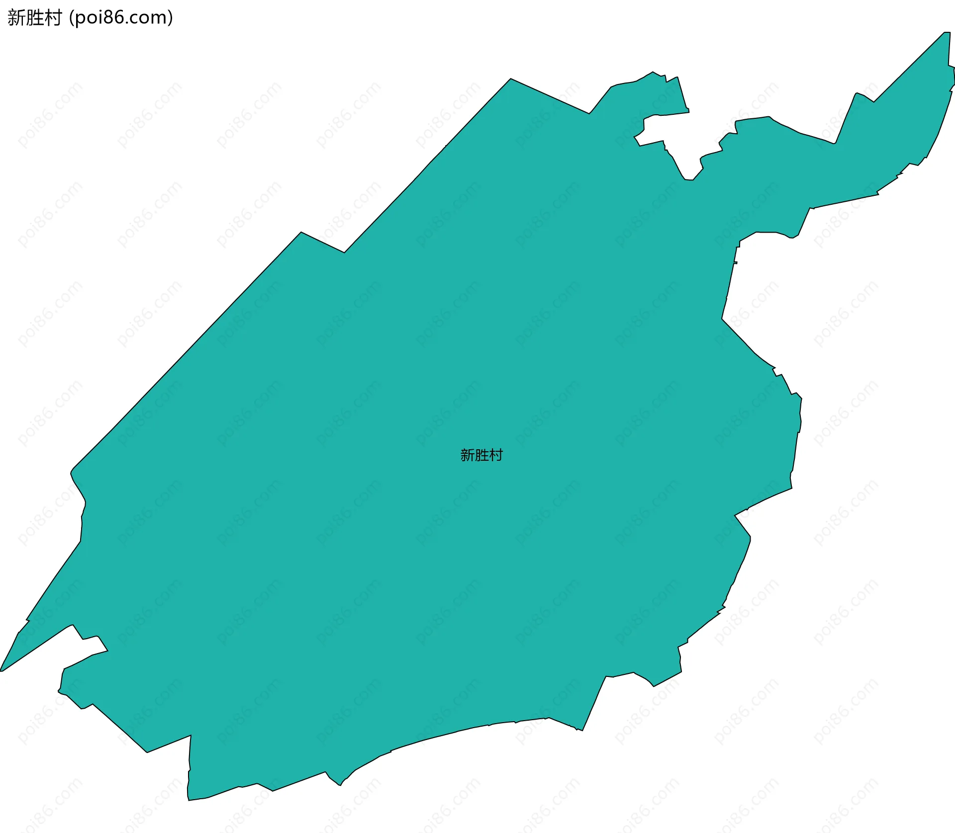 新胜村边界地图