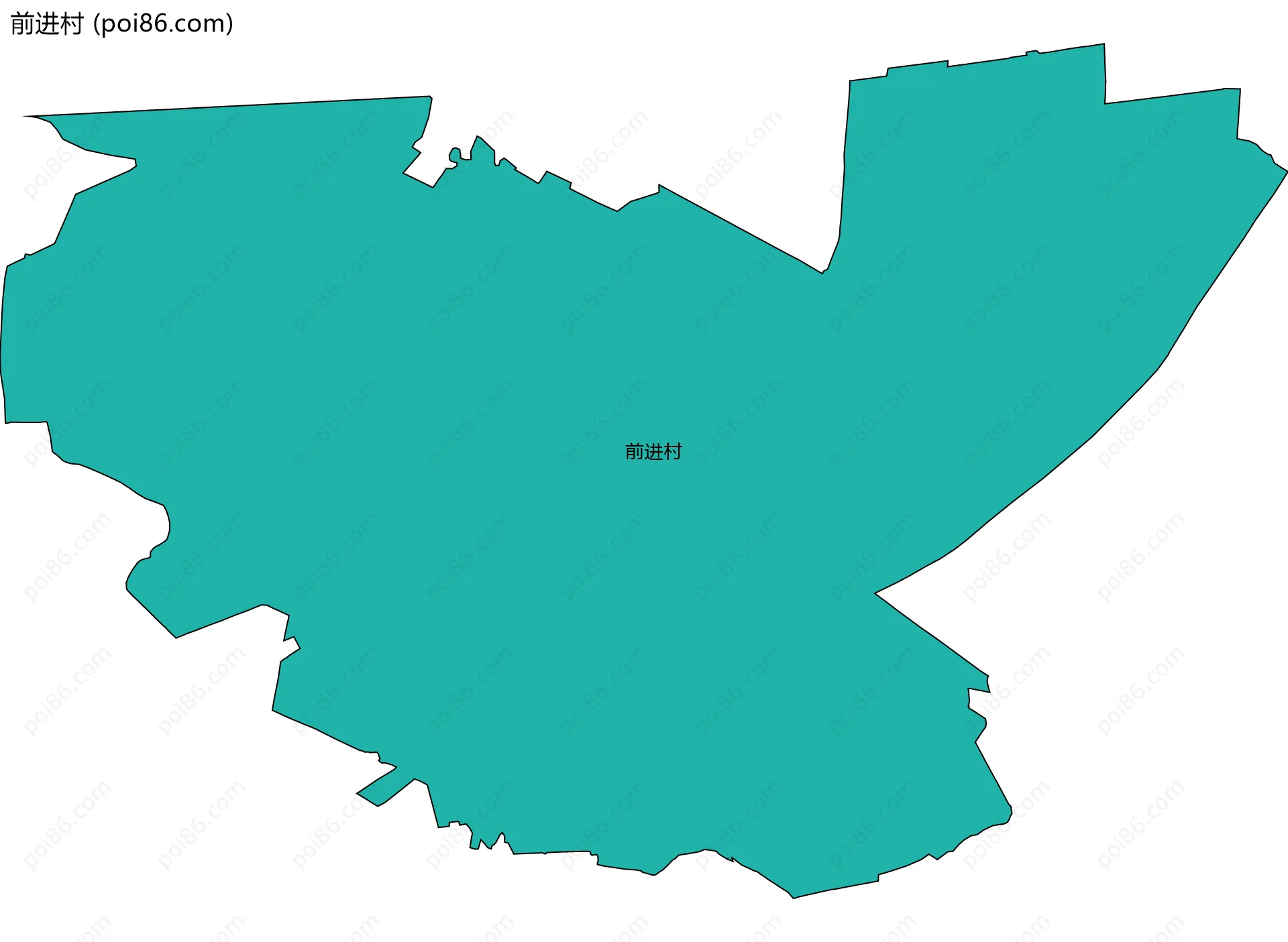 前进村边界地图