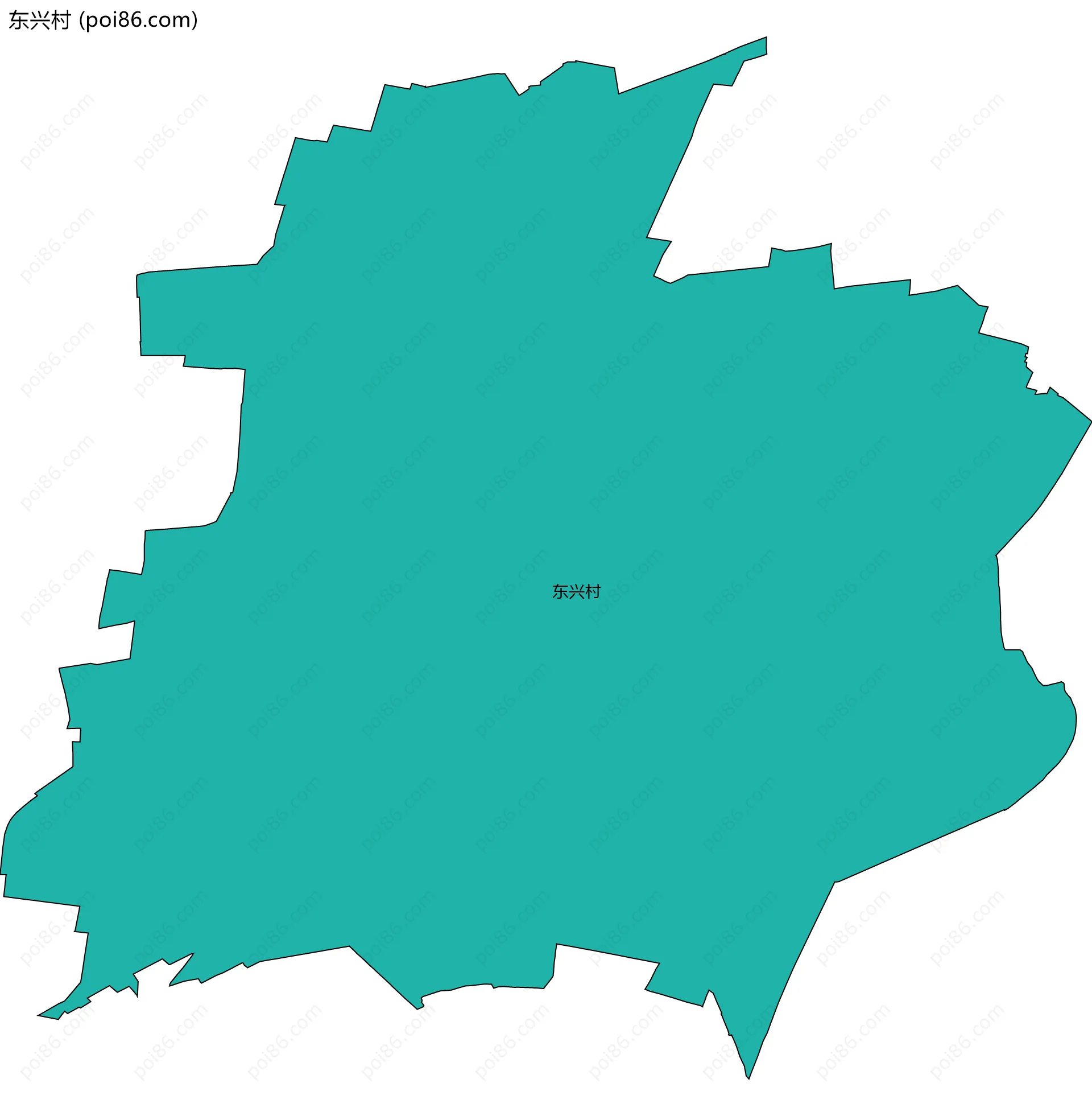 东兴村边界地图