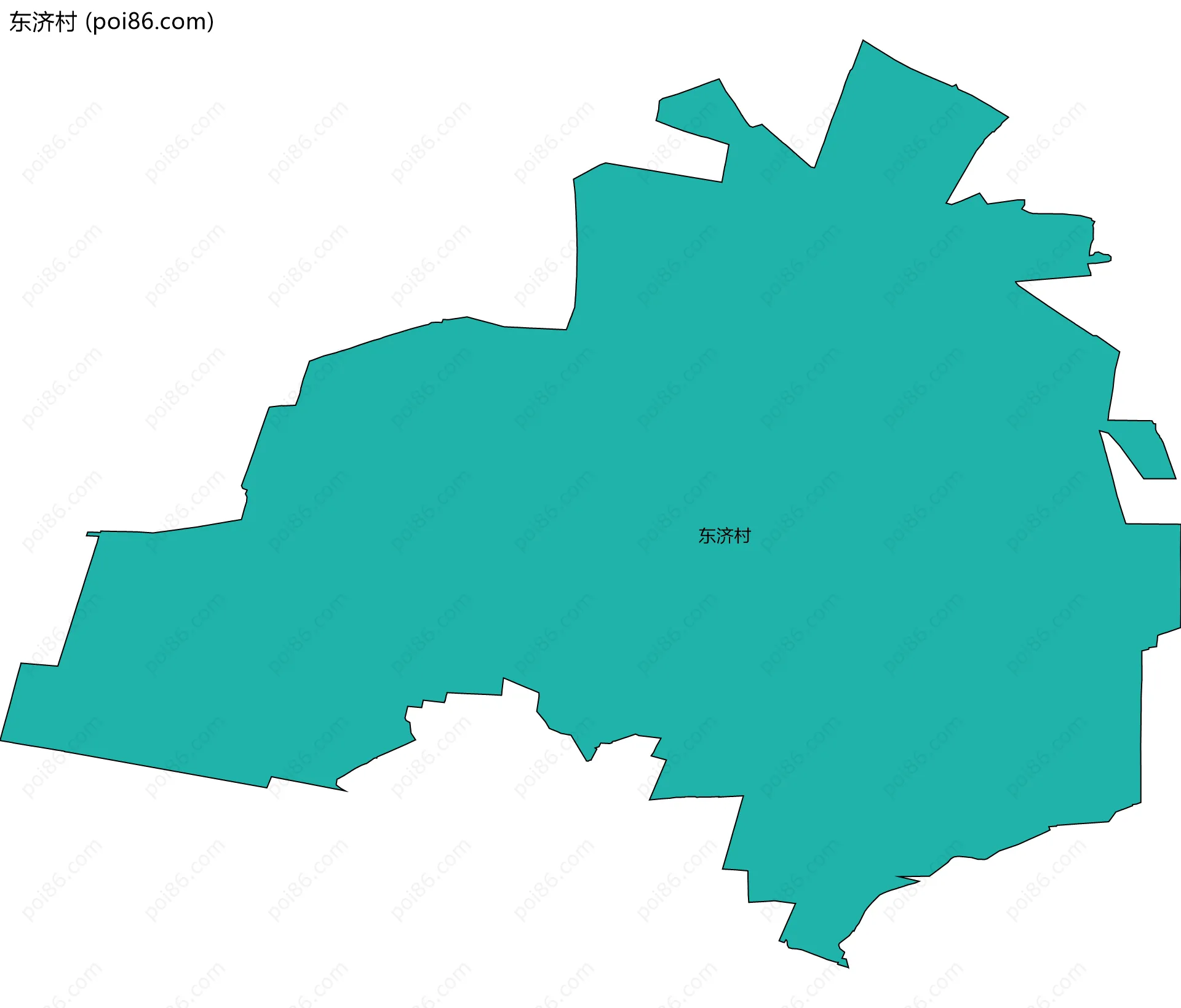 东济村边界地图